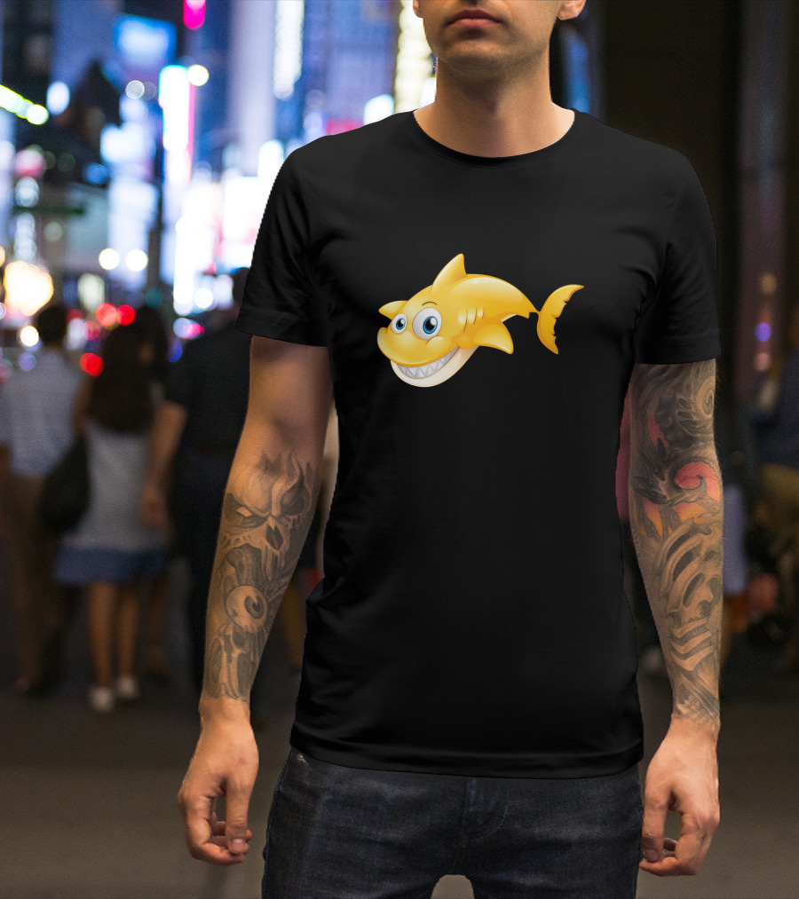 Happy Smiling Yellow Shark T-Shirt