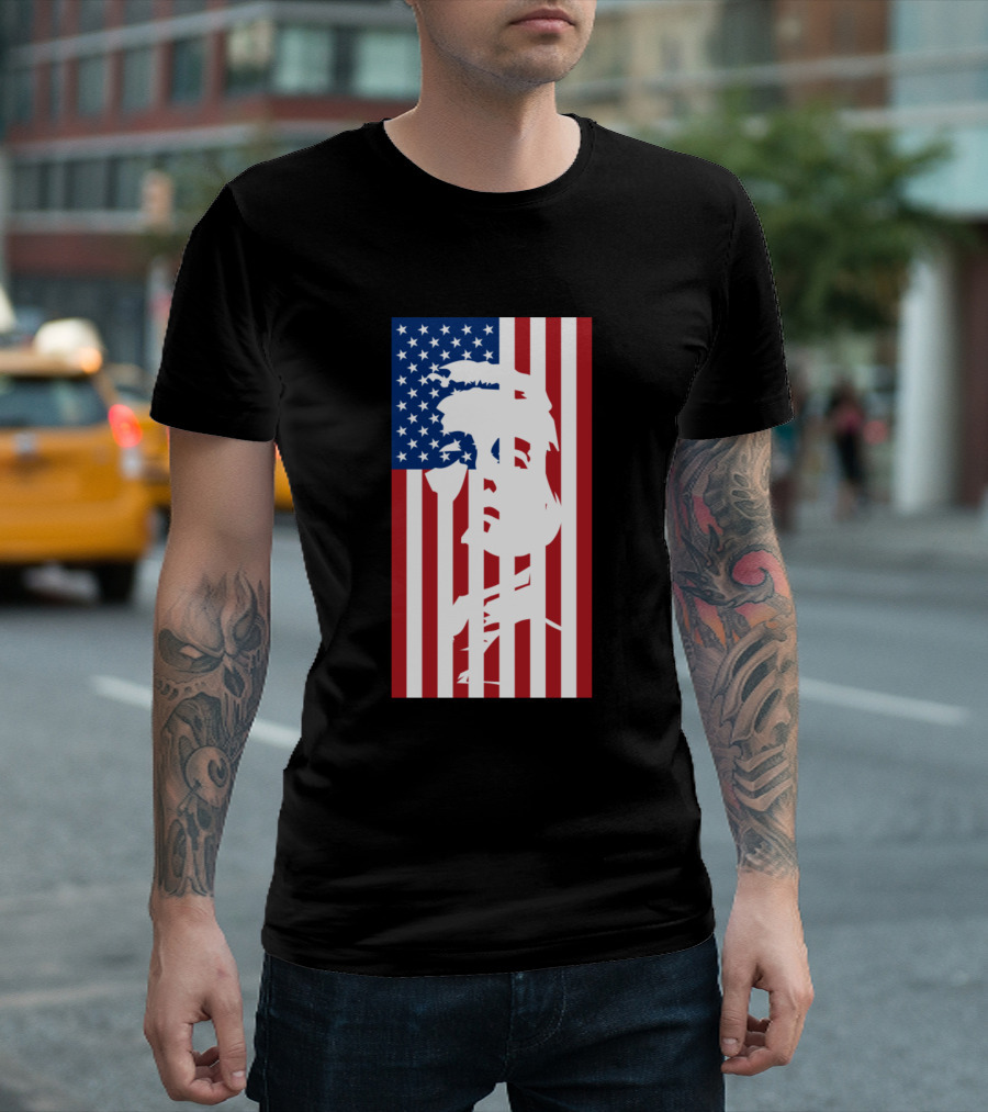 Homelander America Superhero Fan Patriot American Flag T-Shirt