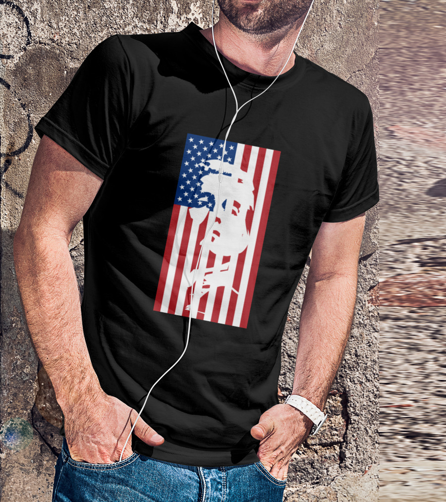 Homelander America Superhero Fan Patriot American Flag T-Shirt