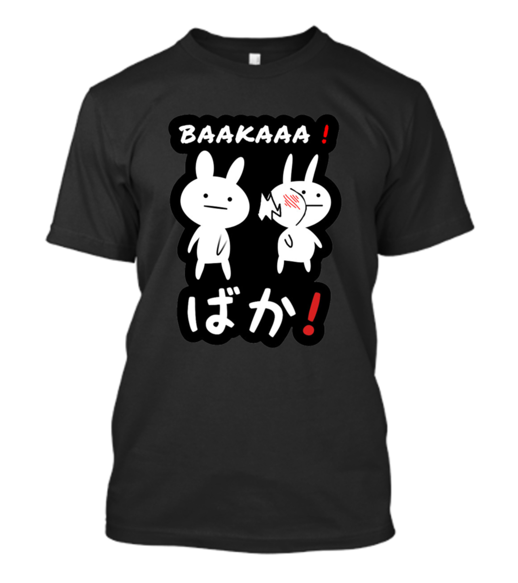BAKAAA ばか Anime Rabbits Comic T-Shirt