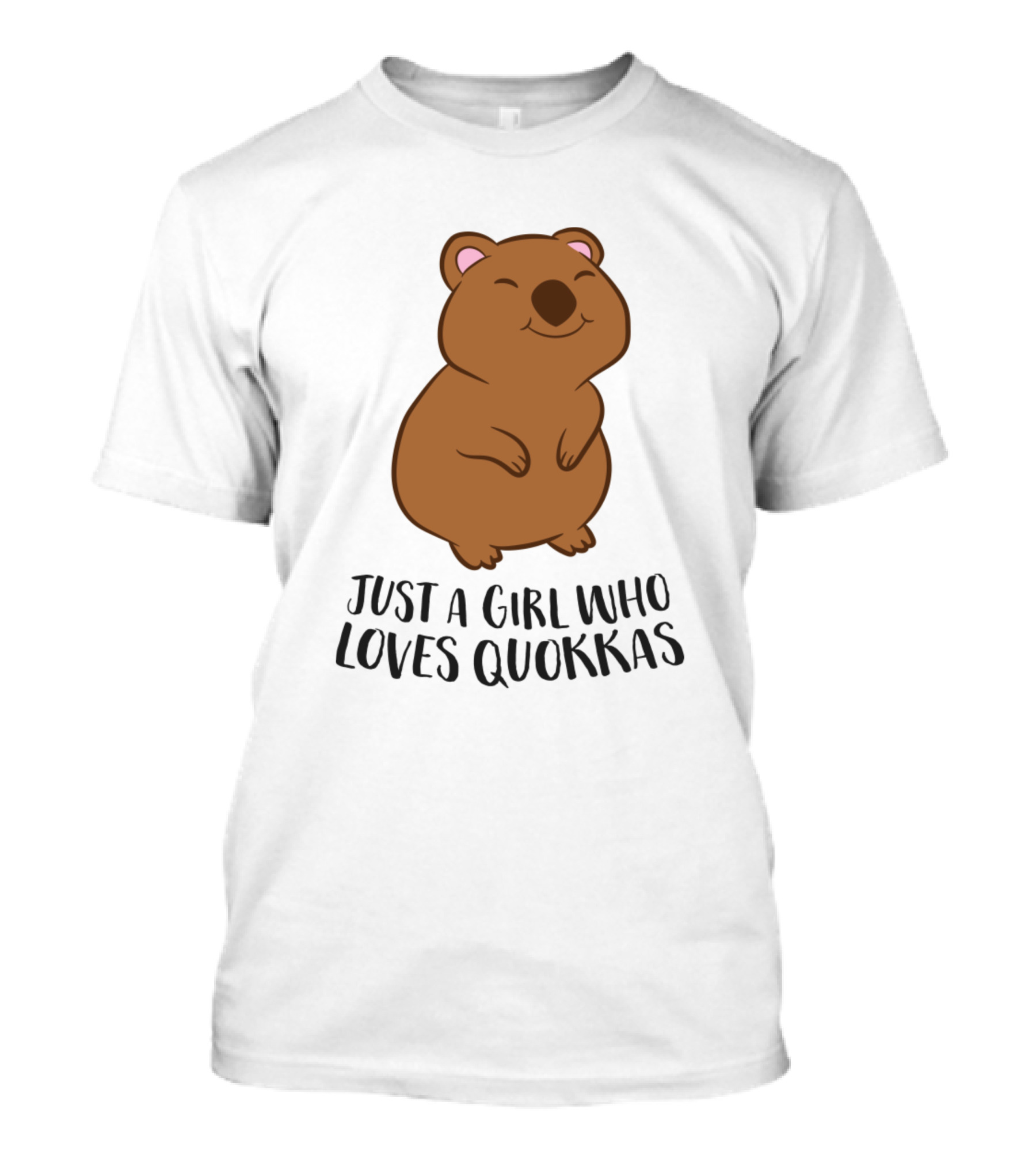 Just A Girl Who Loves Quokkas Happy Cartoon Quokka T-Shirt