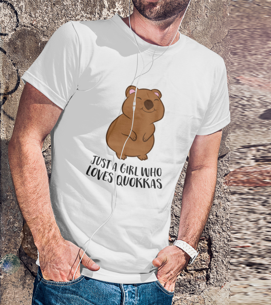Just A Girl Who Loves Quokkas Happy Cartoon Quokka T-Shirt