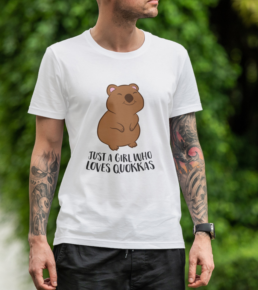 Just A Girl Who Loves Quokkas Happy Cartoon Quokka T-Shirt