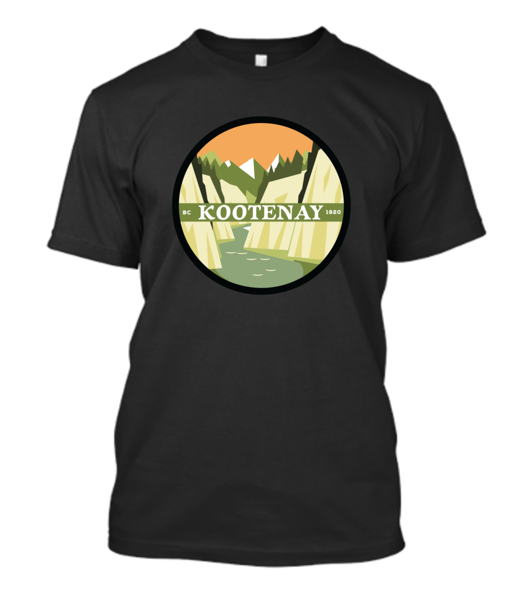 Kootenay BC 1920 Scenic Canyon Minimalist T-Shirt