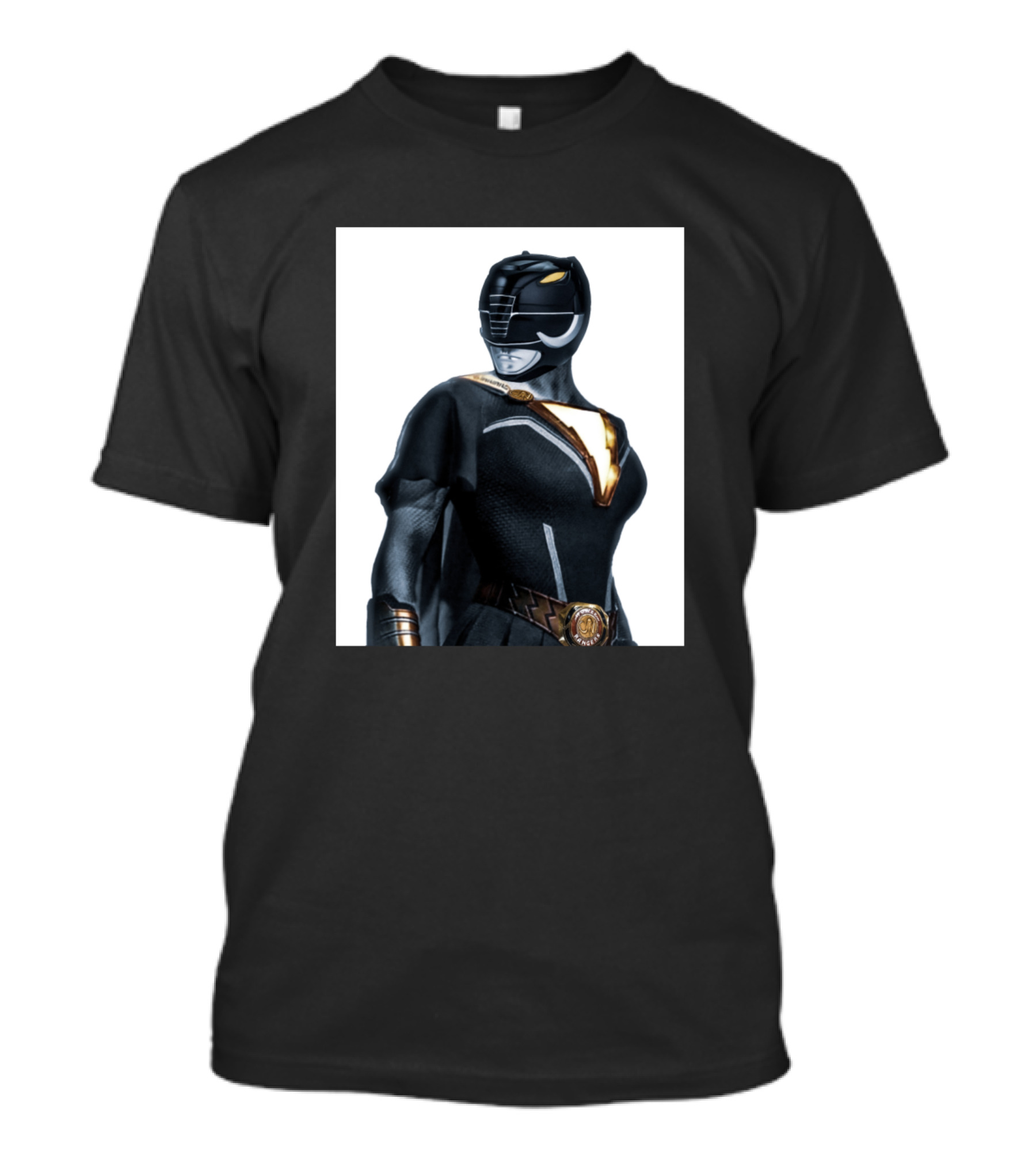 Lady Shazam Black Ranger Lightning Warrior T-Shirt