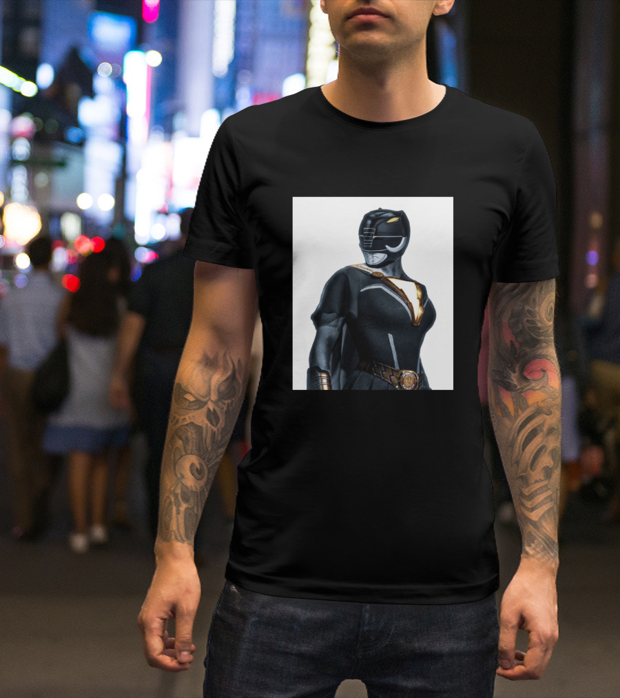 Lady Shazam Black Ranger Lightning Warrior T-Shirt