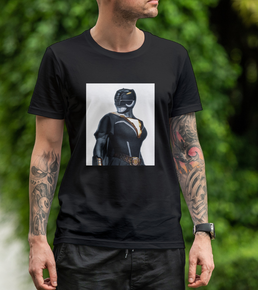 Lady Shazam Black Ranger Lightning Warrior T-Shirt