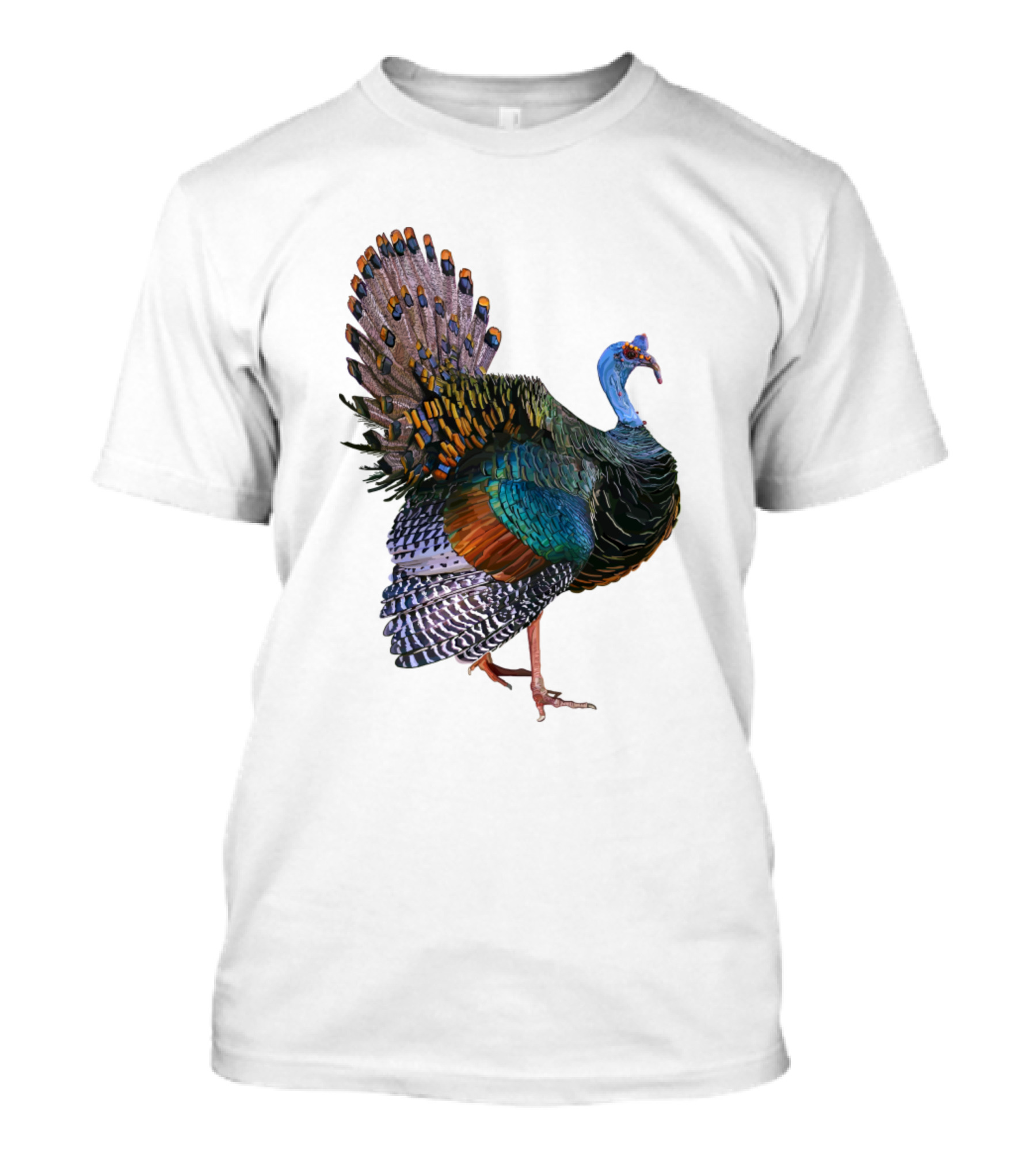 Ocellated Turkey Colorful Plumage Display T-Shirt
