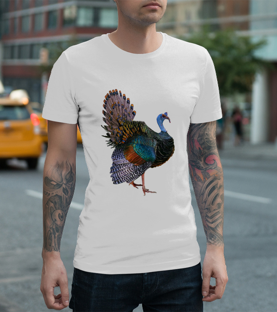 Ocellated Turkey Colorful Plumage Display T-Shirt