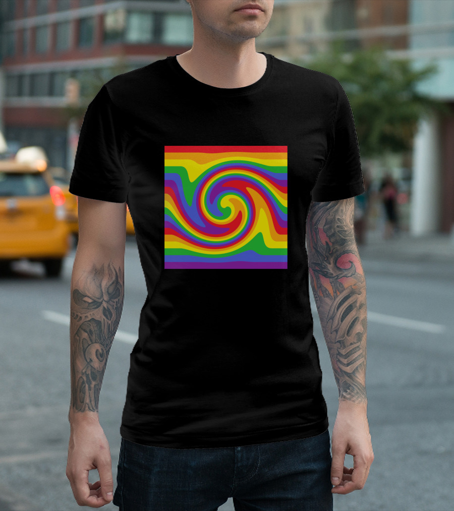 Rainbow Swirl Psychedelic Spiral T-Shirt
