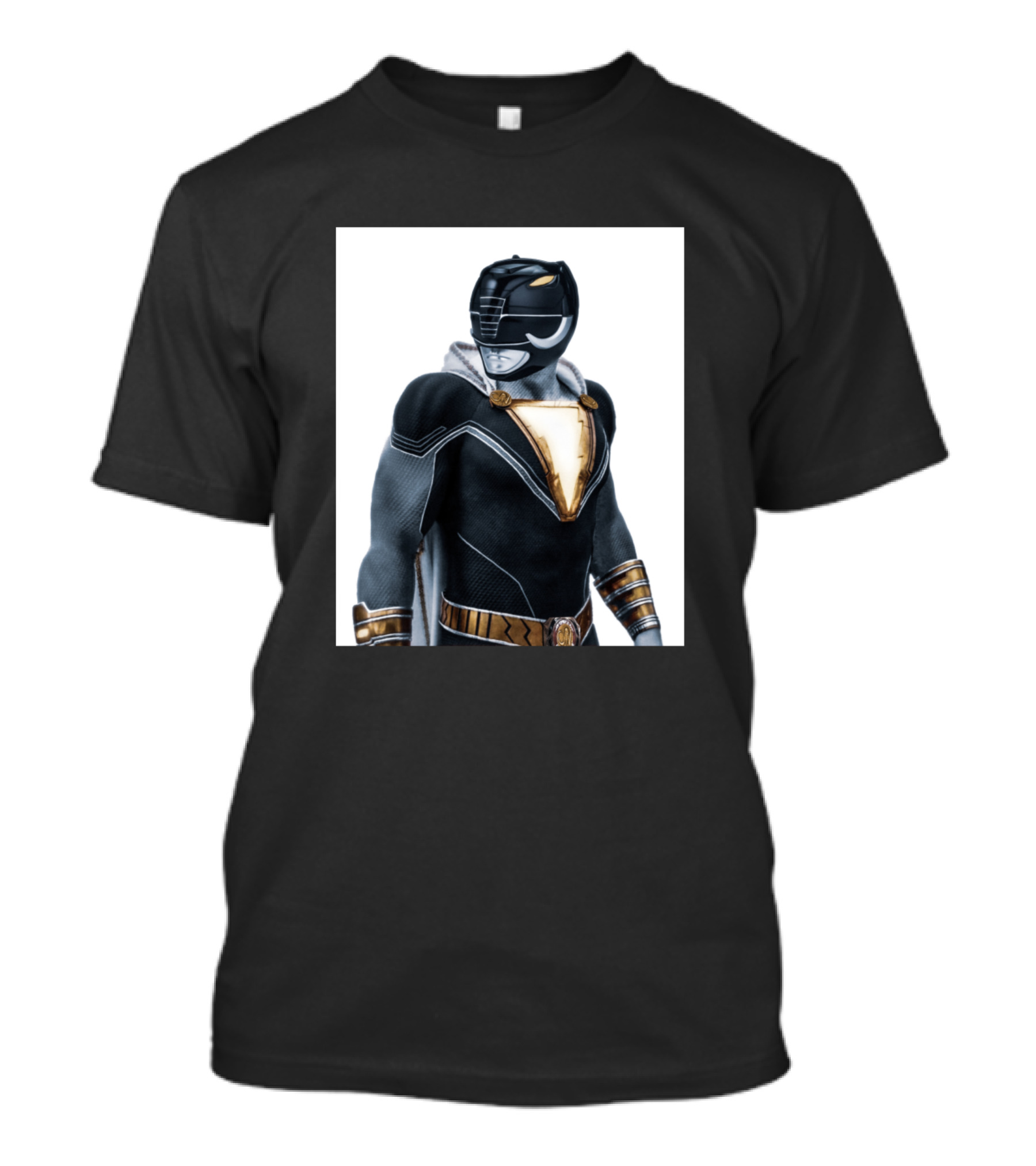 Shazam Black Power Rangers Mashup T-Shirt