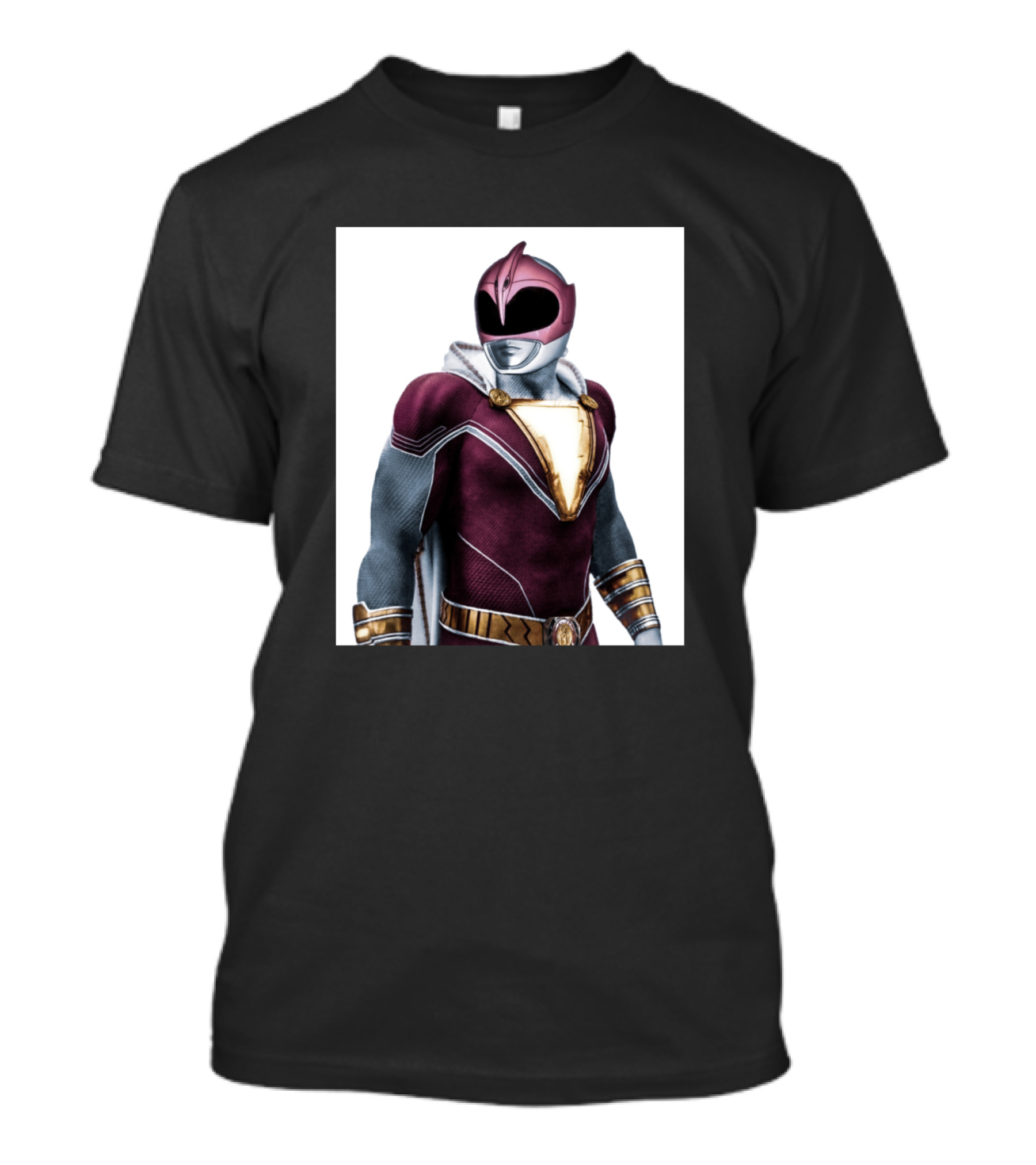 Shazam Pink Superhero Costume Power Rangers Crossover T-Shirt