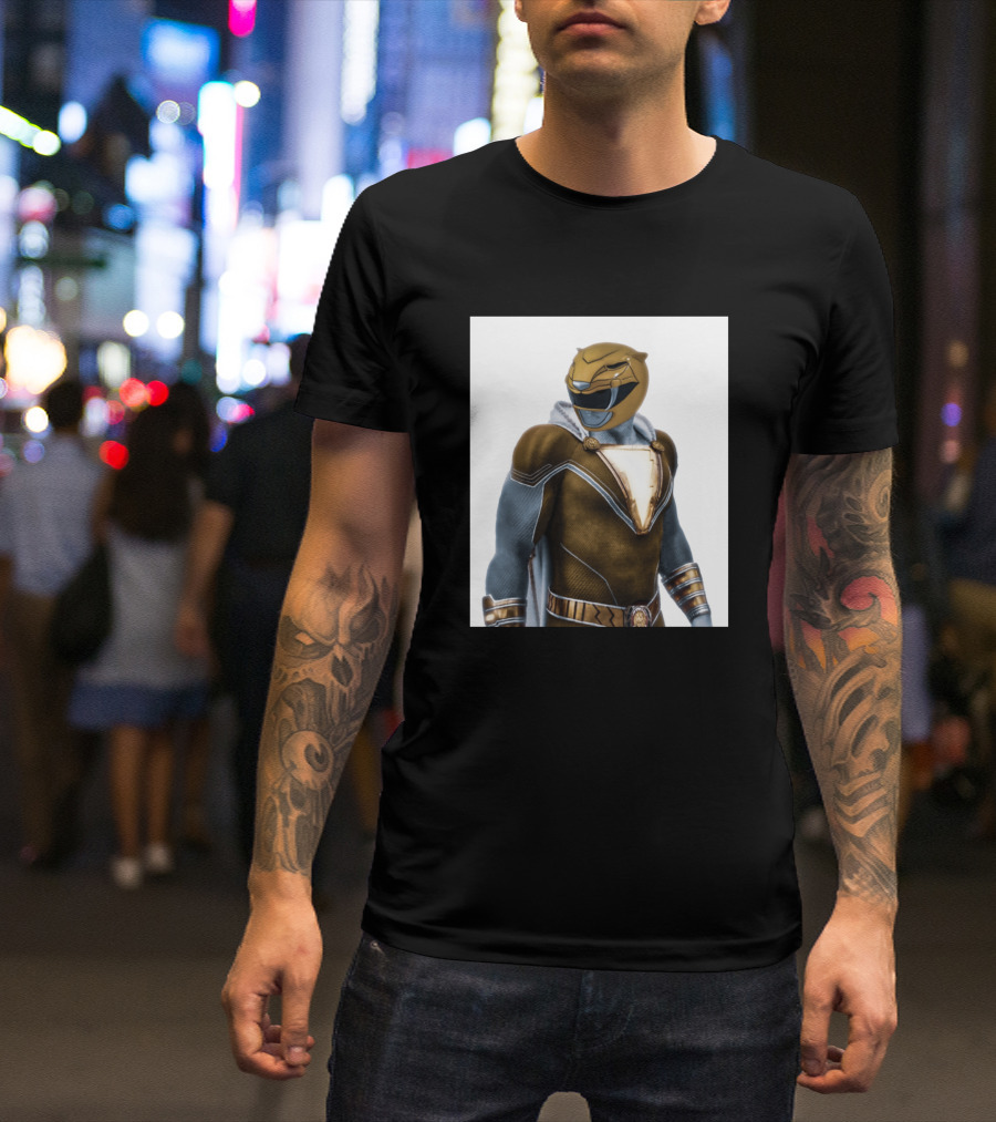 Shazam Yellow Power Ranger Mashup T-Shirt