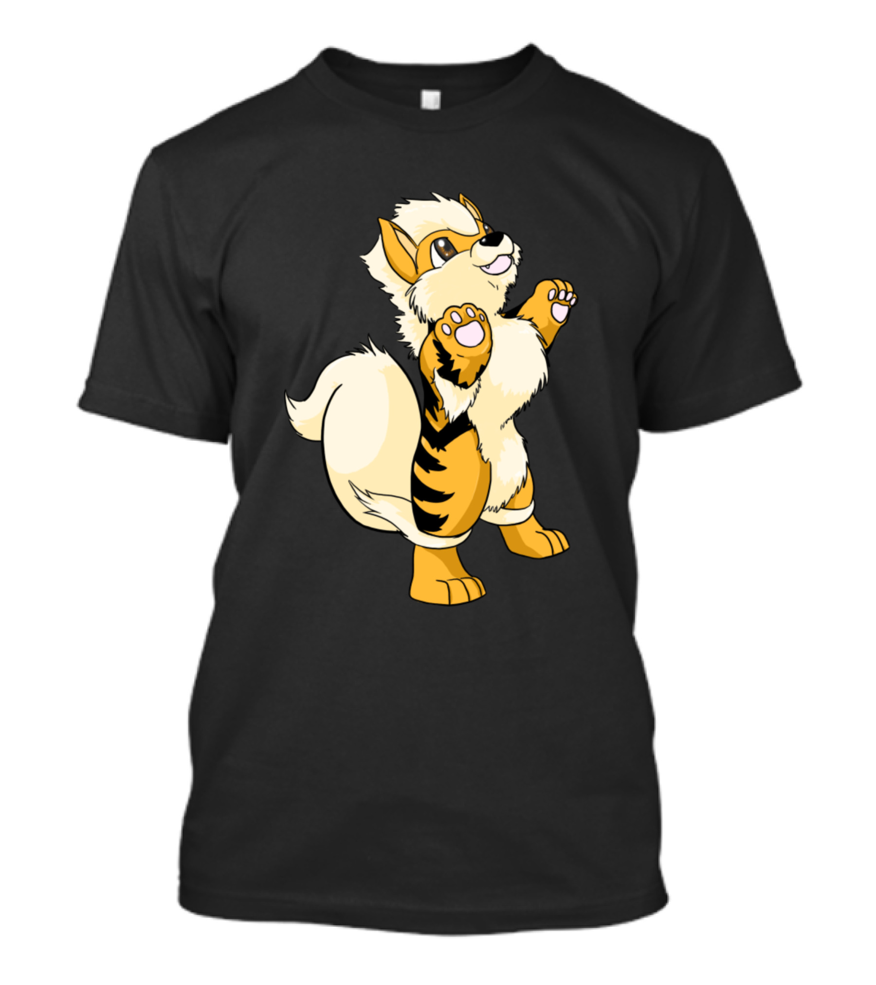 Tayken Sit Cute Fluffy Tiger-Dog Hybrid Character T-Shirt