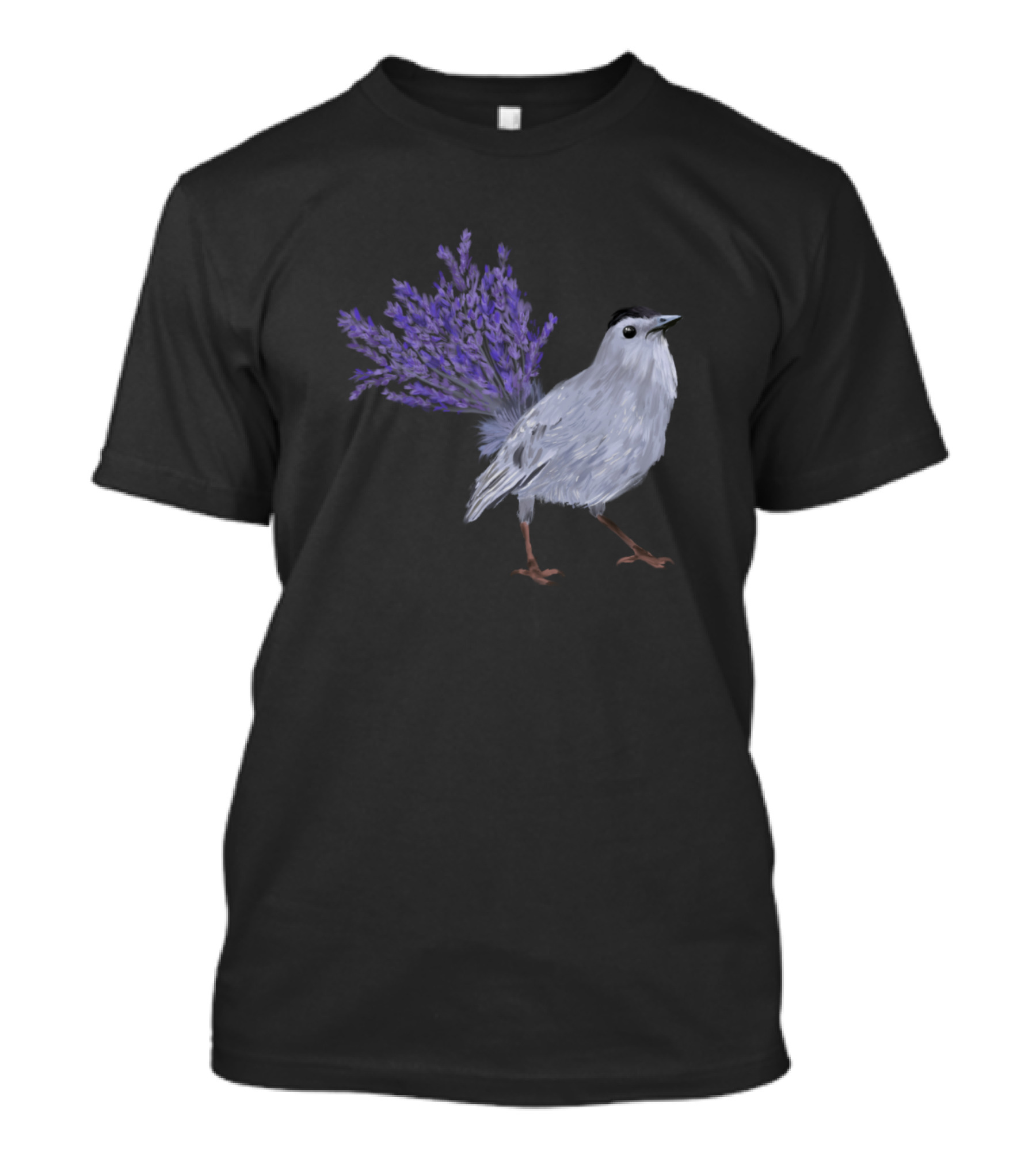 Cat Bird With Lavender Tail T-Shirt