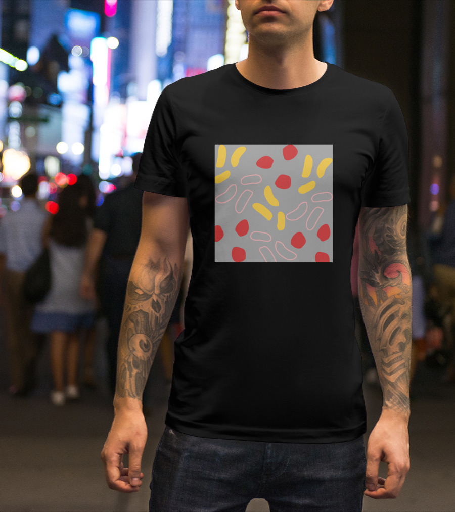 Red Yellow Pink Fruit Shapes T-Shirt
