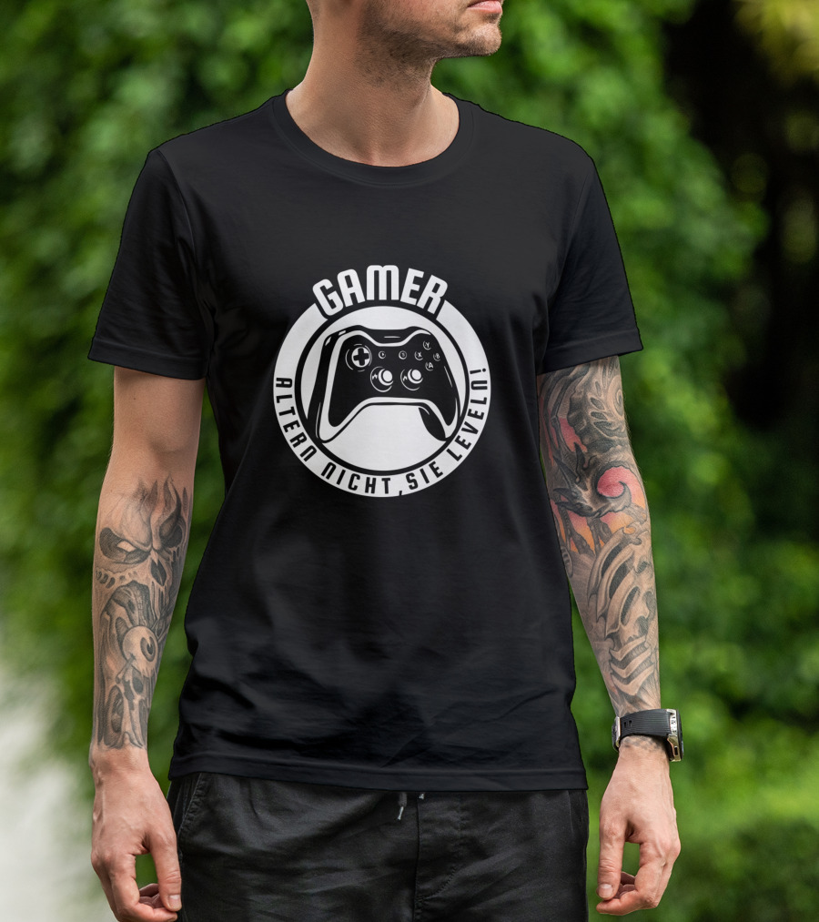 Gamer Altern Nicht Sie Leveln Game Addict T-Shirt