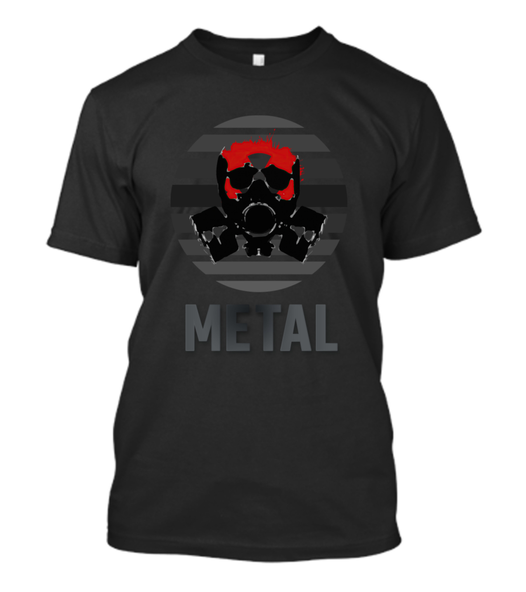 Metal Skull Gas Mask Sunset T-Shirt