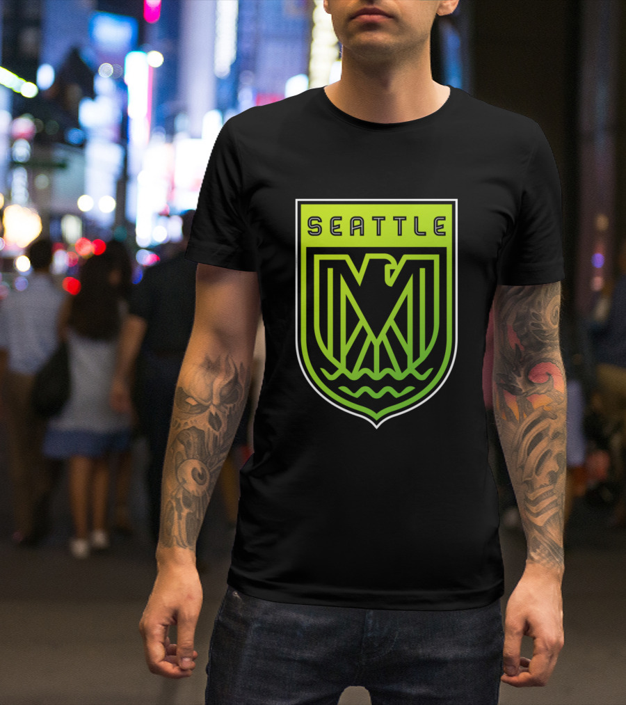 Seattle Emblem Modern Seahawks Football Team T-Shirt