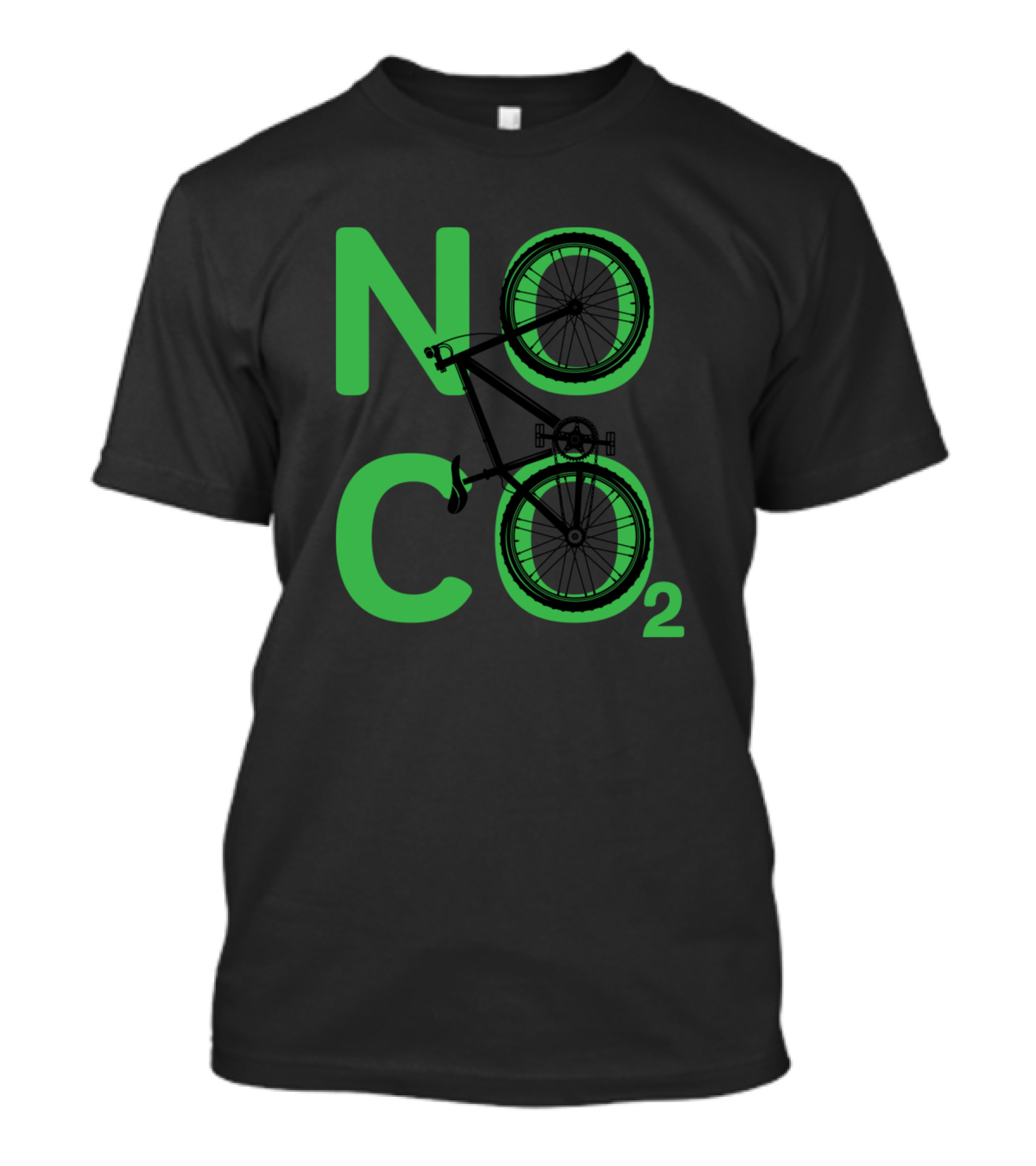 NO Carbon Dioxide CO2 Bike Nature Climate Protection T-Shirt