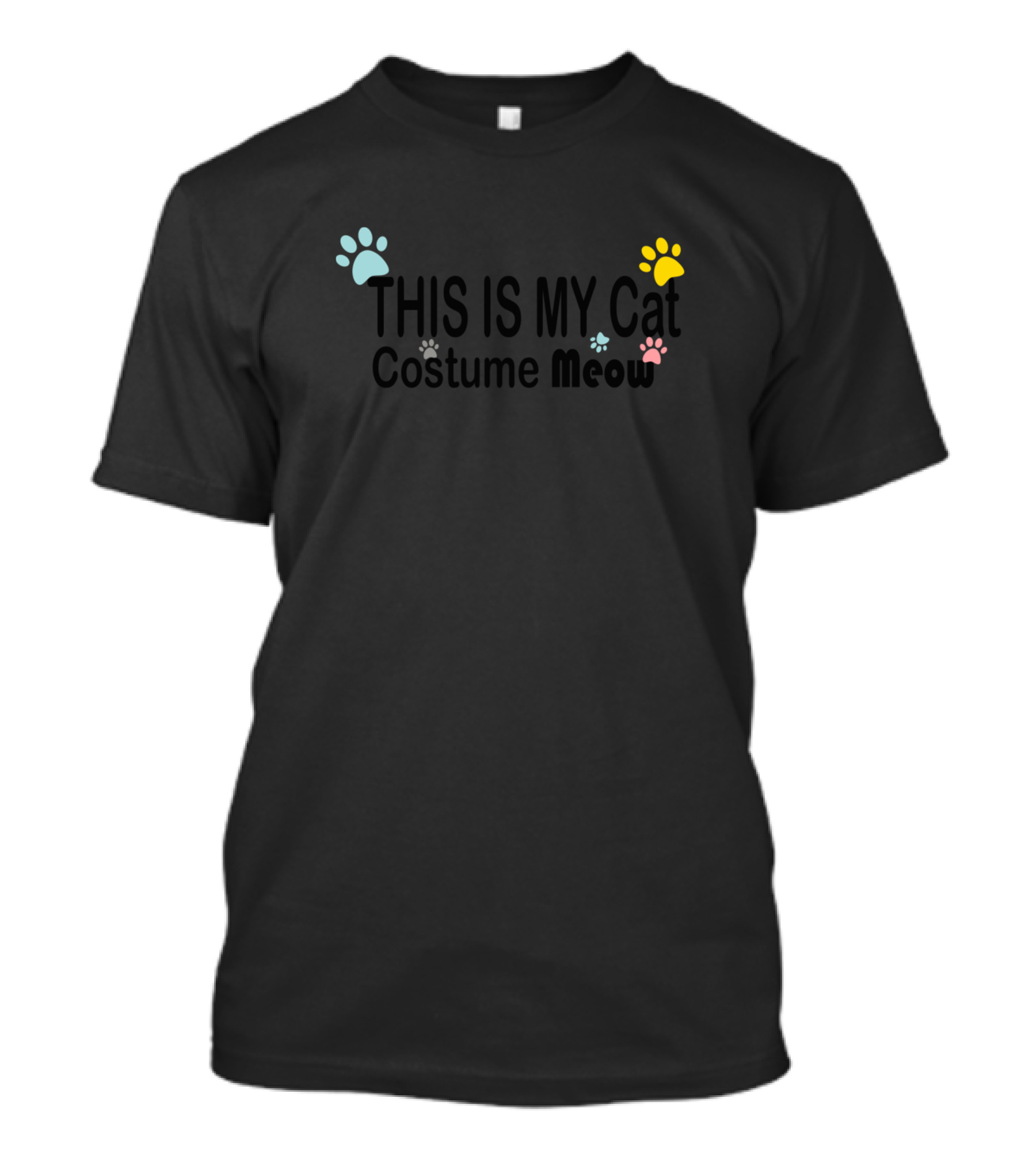 THIS IS MY Cat Costume Meow With Paw Prints T-Shirt