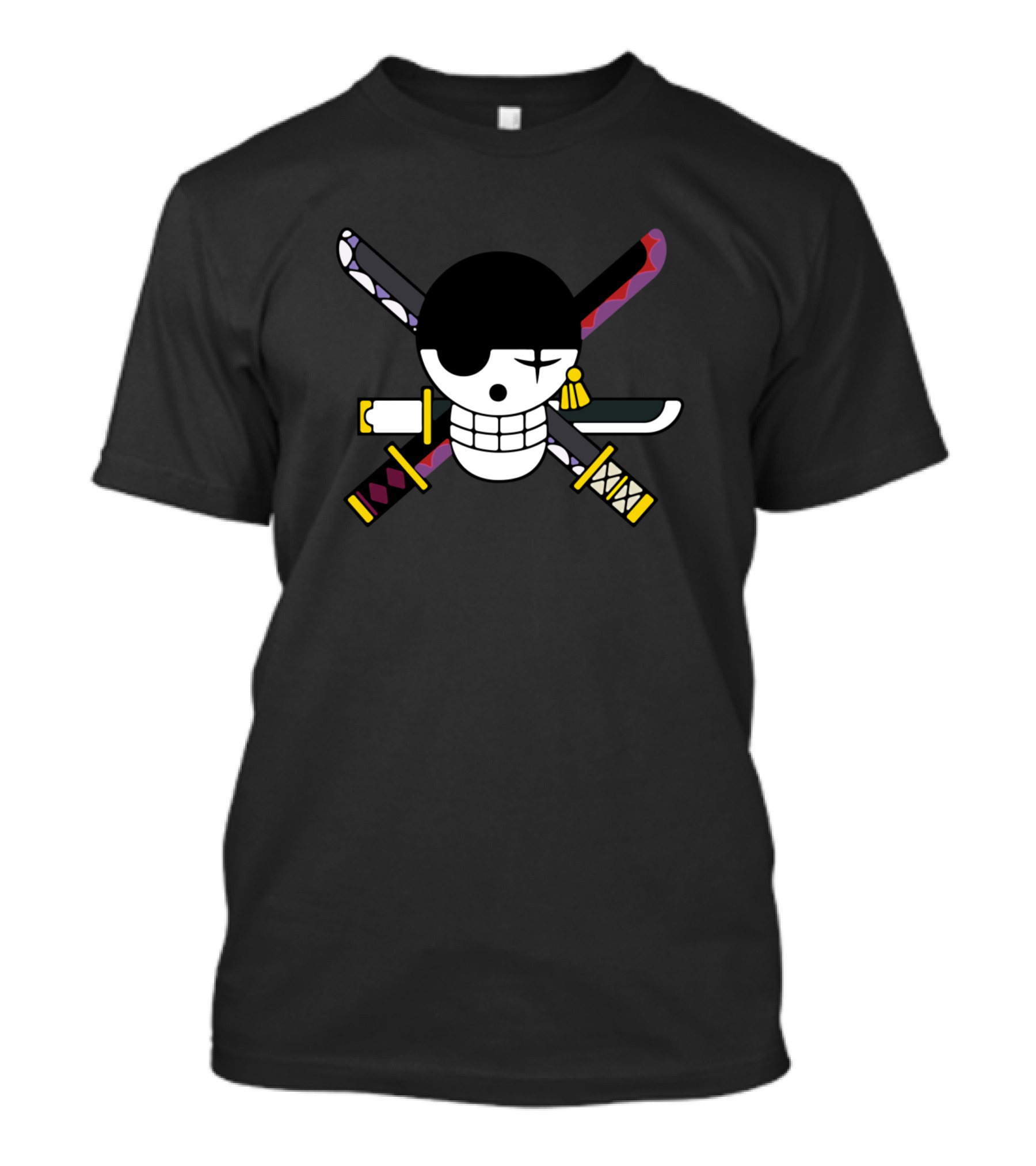 One Piece Trafalgar Law Jolly Roger Crossed Katanas T-Shirt