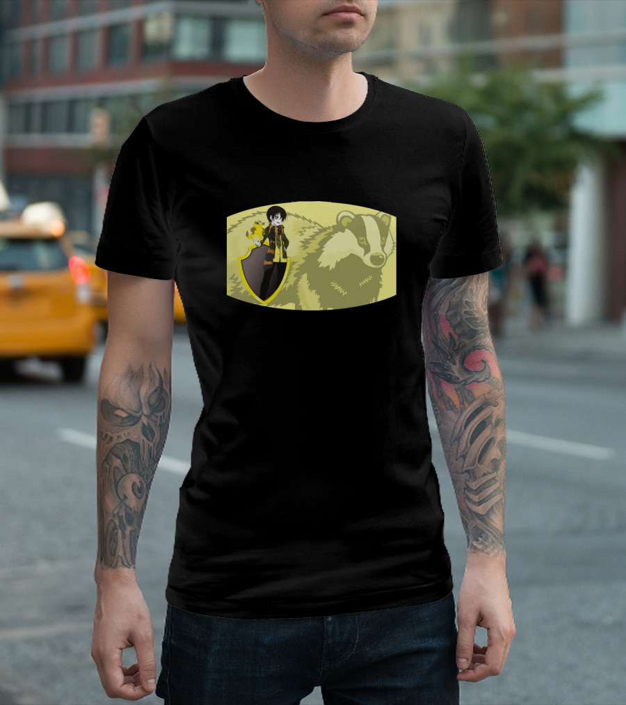 Yellow Spell Caster Badger Shield T-Shirt