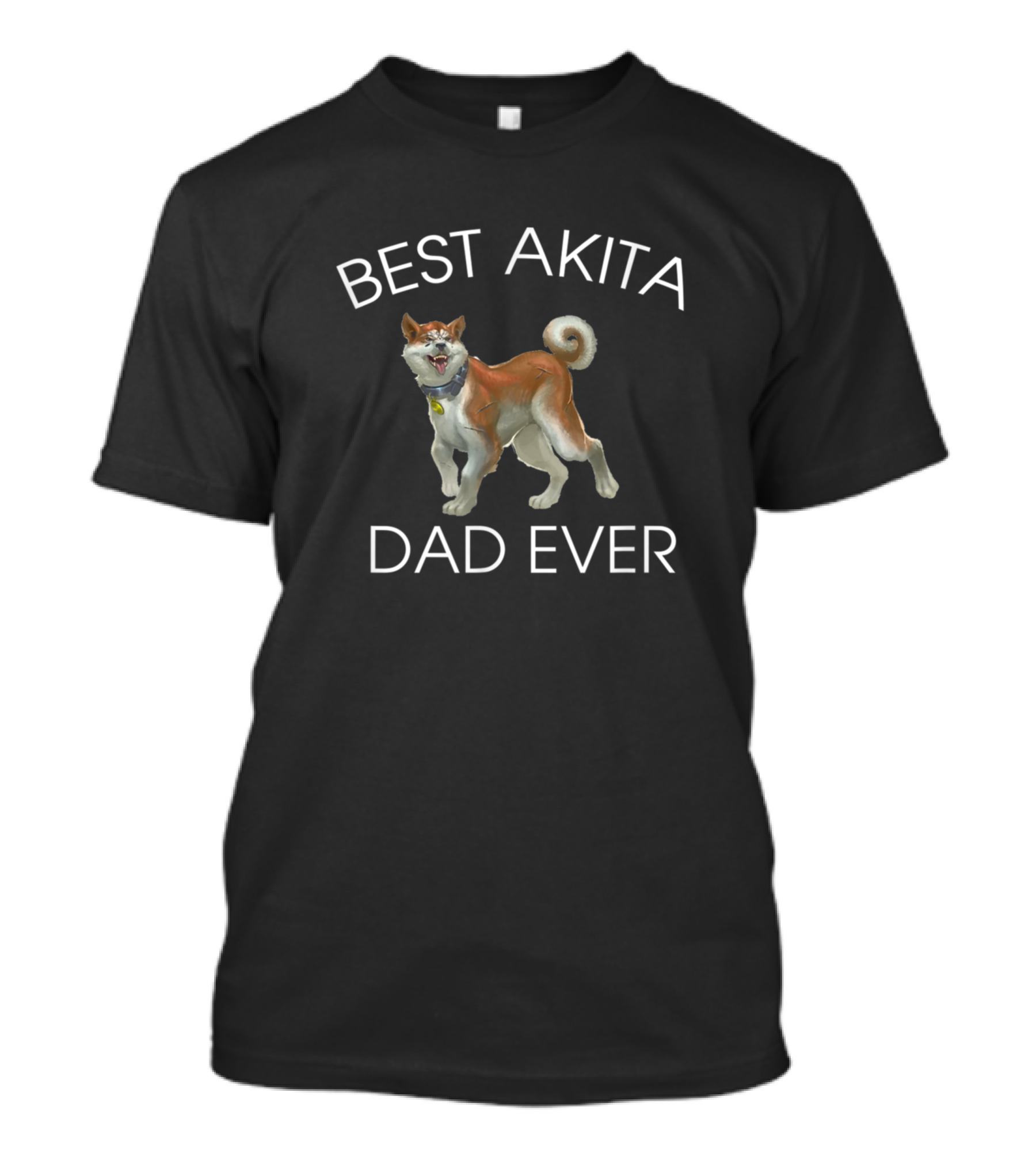 Best Akita Dad Ever Vintage Retro Akita Dog 70s T-Shirt