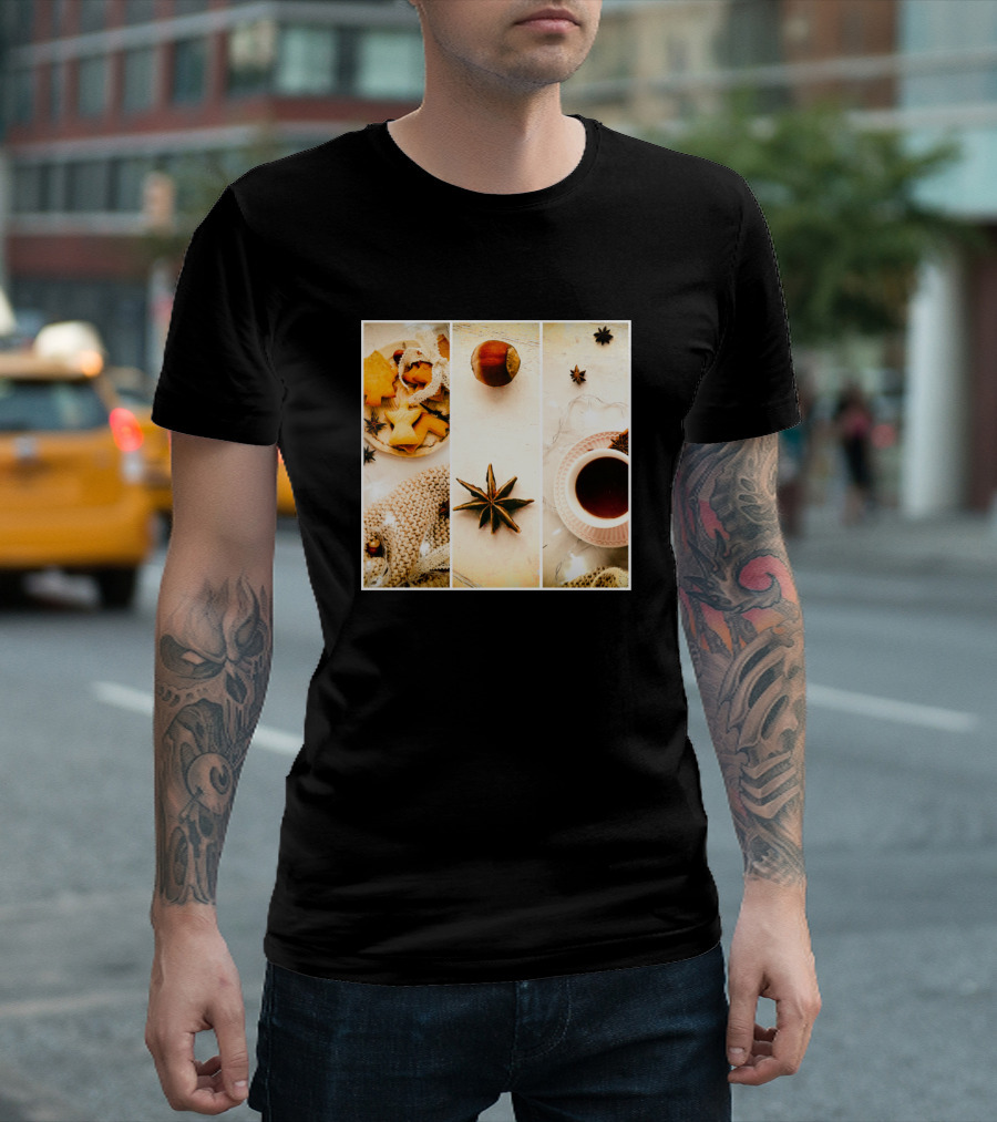 Warm Knit Sweater Autumn Tea And Star Anise Cozy Comfort T-Shirt