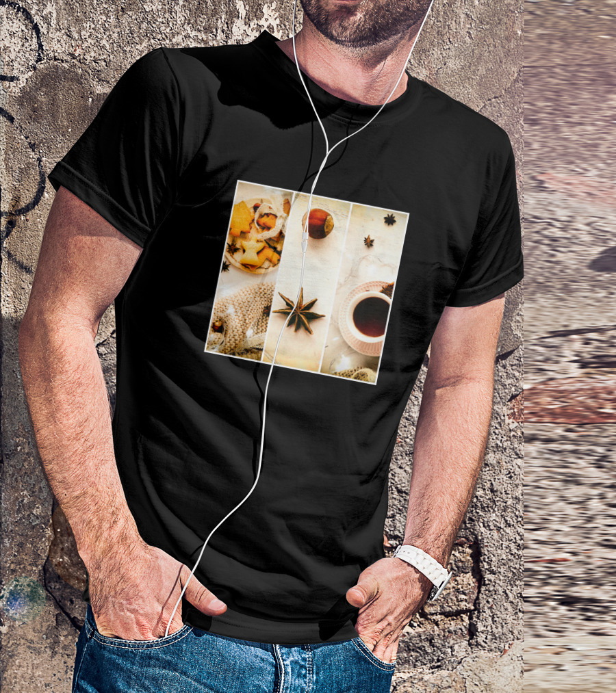 Warm Knit Sweater Autumn Tea And Star Anise Cozy Comfort T-Shirt