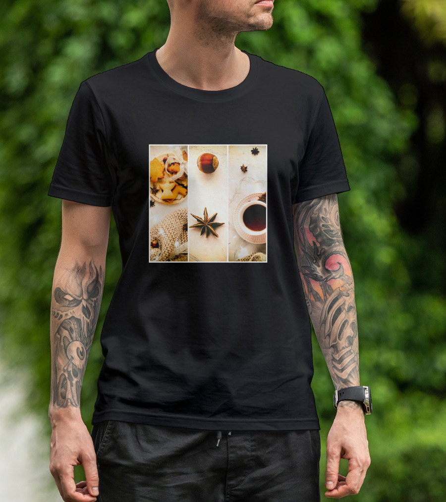 Warm Knit Sweater Autumn Tea And Star Anise Cozy Comfort T-Shirt