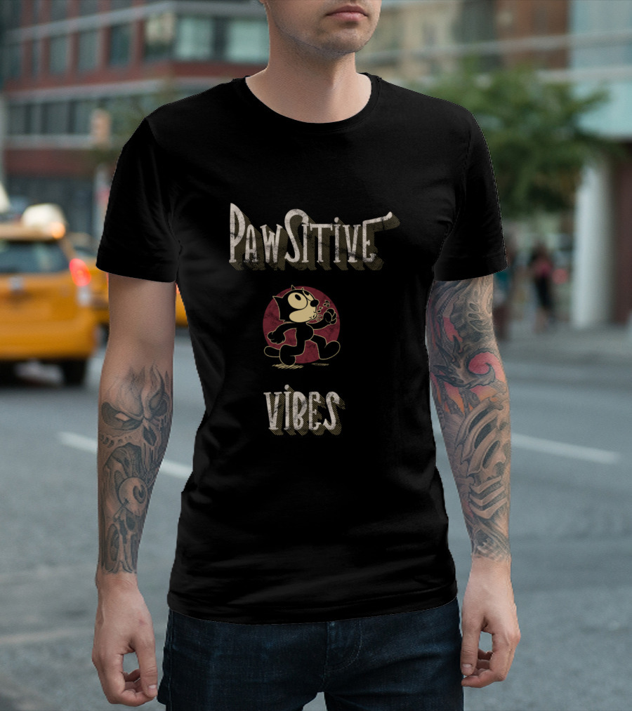 Felix The Cat Pawsitive Vibes T-Shirt