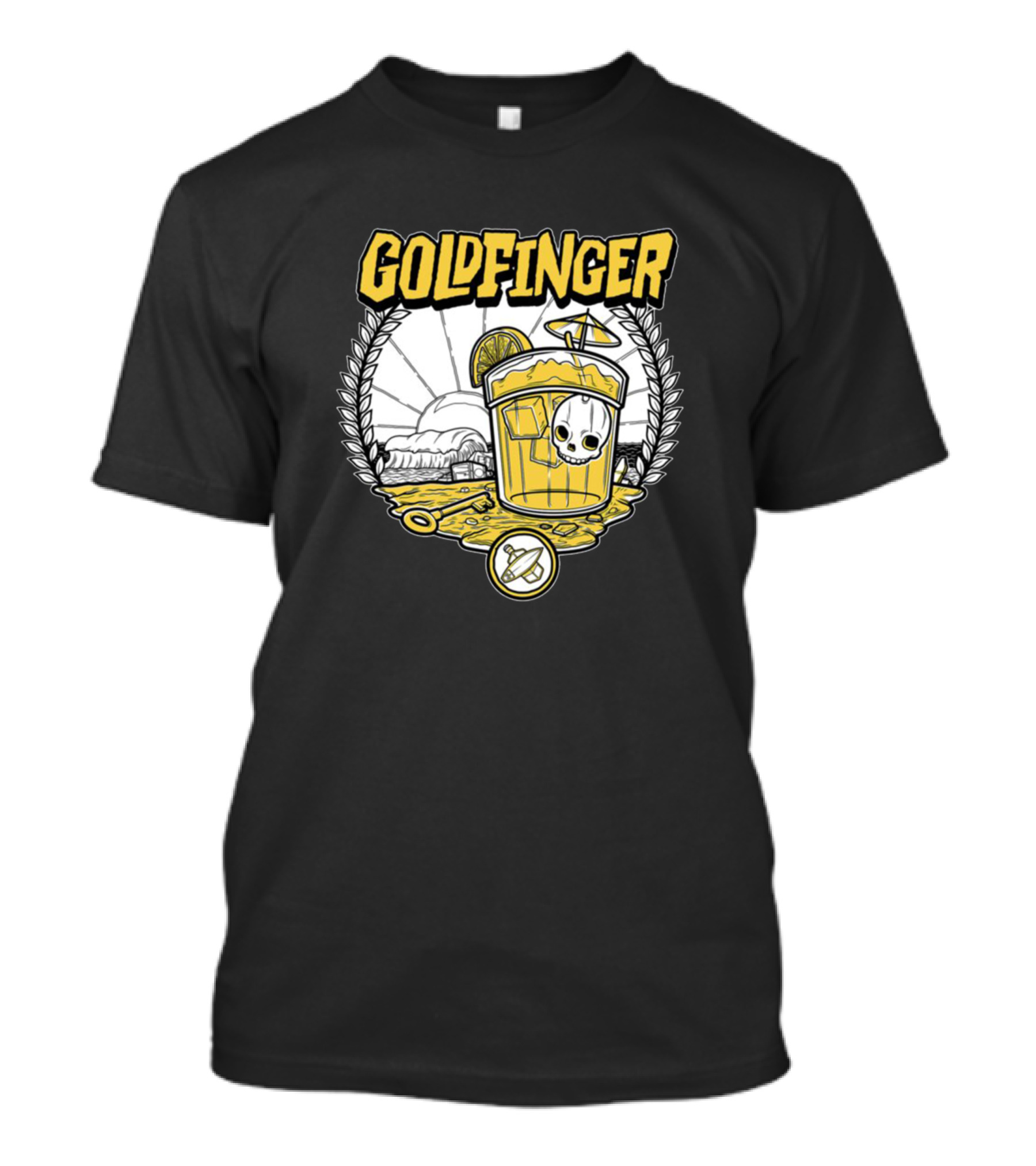 Goldfinger Skull Lemonade Drink Scene T-Shirt