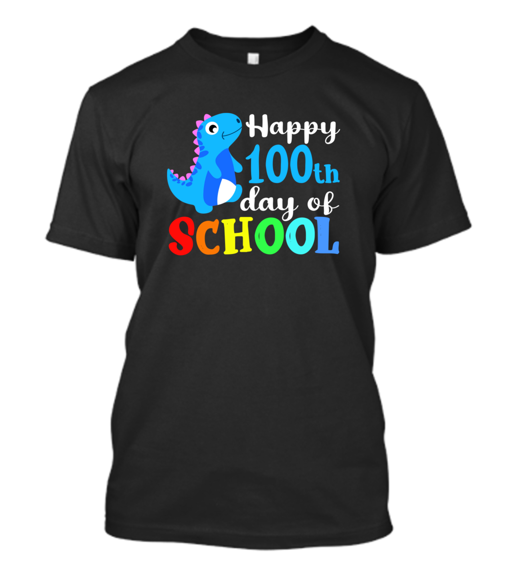 Happy 100th Day Of School Cute Dinosaur Rex T-Shirt
