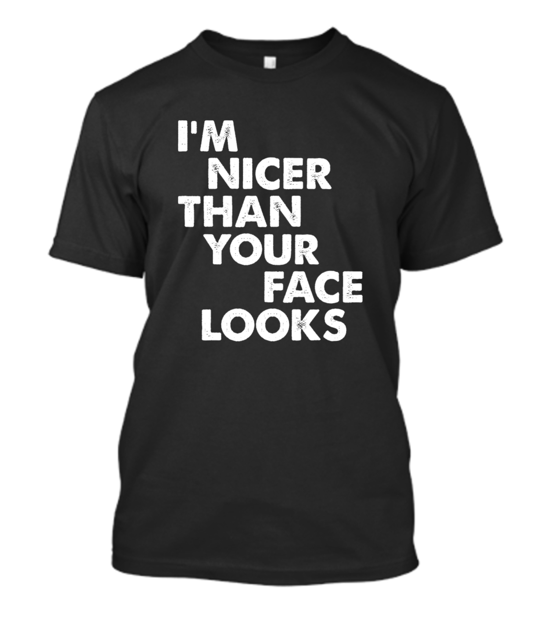 I'm Nicer Than Your Face Looks Funny Sarcasm T-Shirt