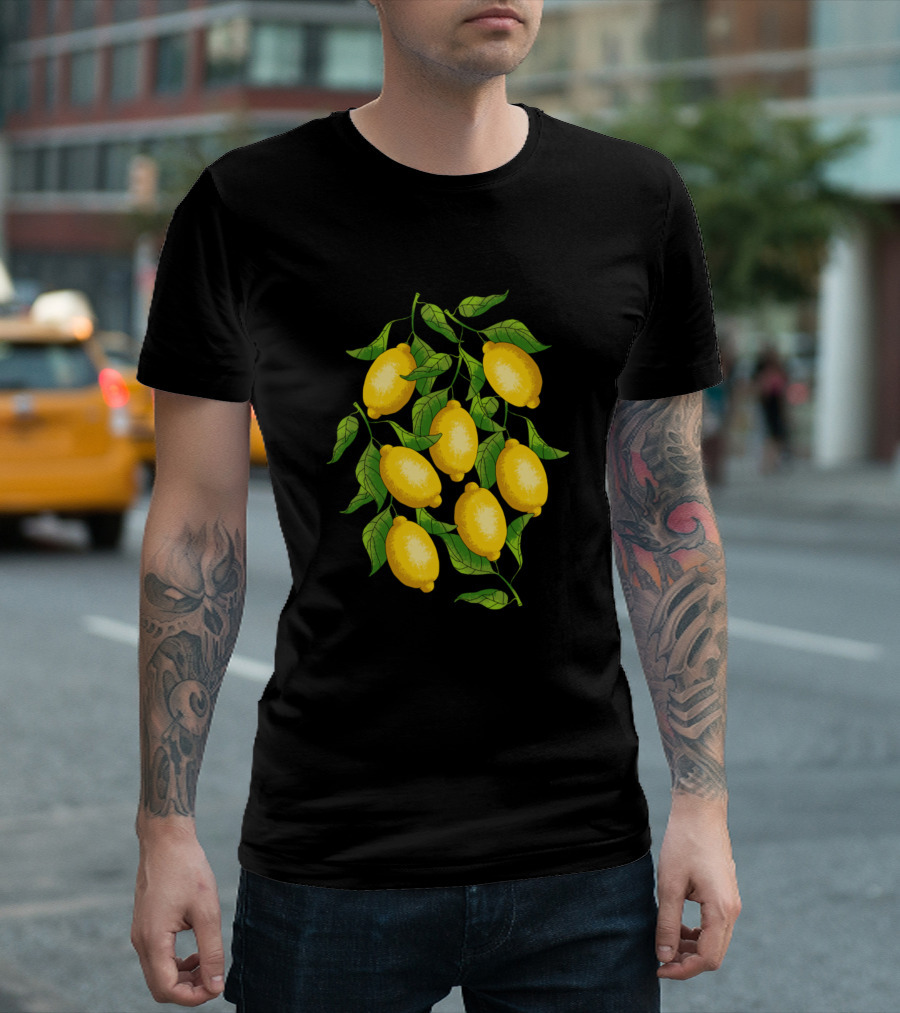 Lemons with Green Leaves T-Shirt