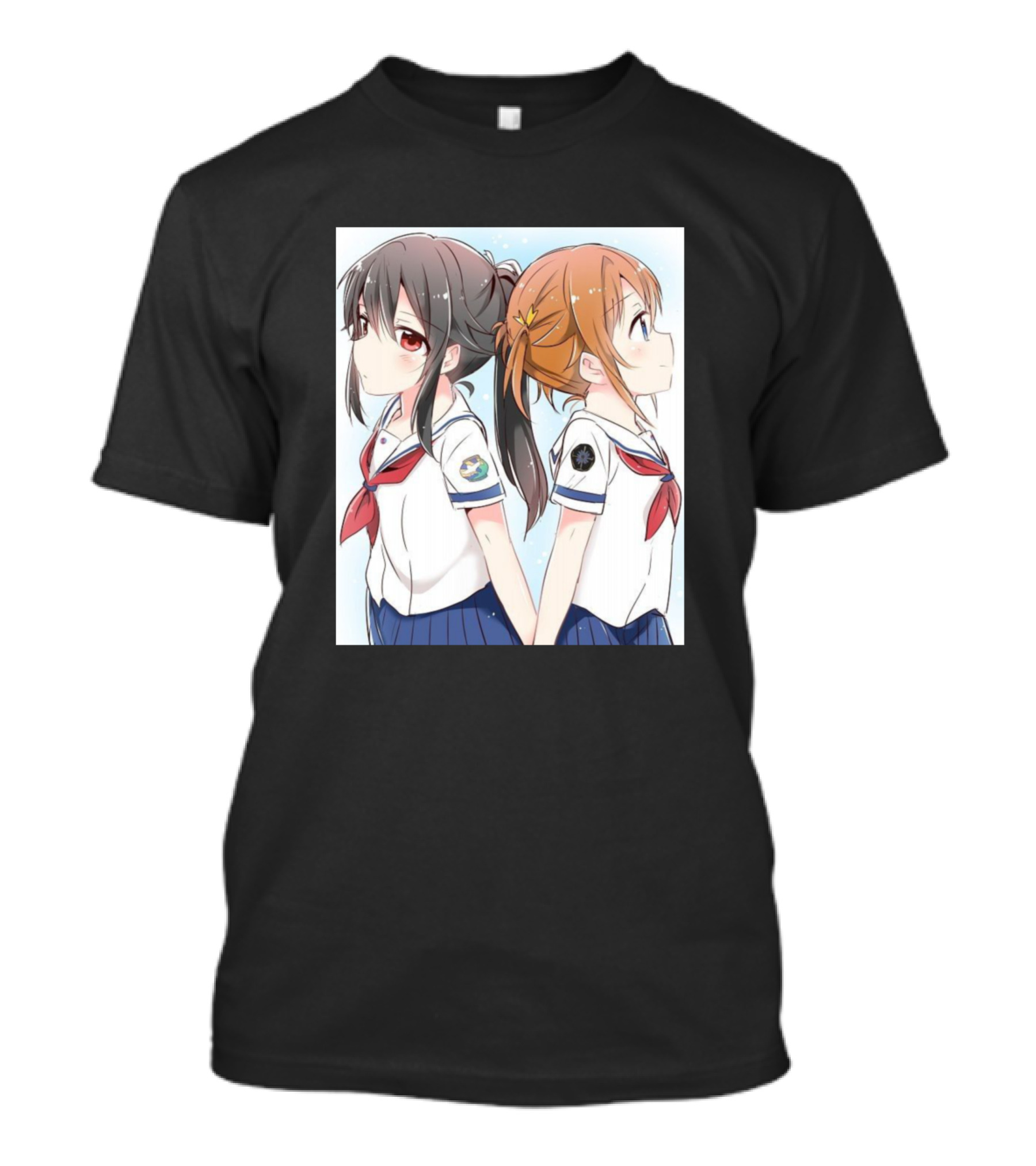 Misaki Akeno And Character In Sailor Uniforms Anime T-Shirt