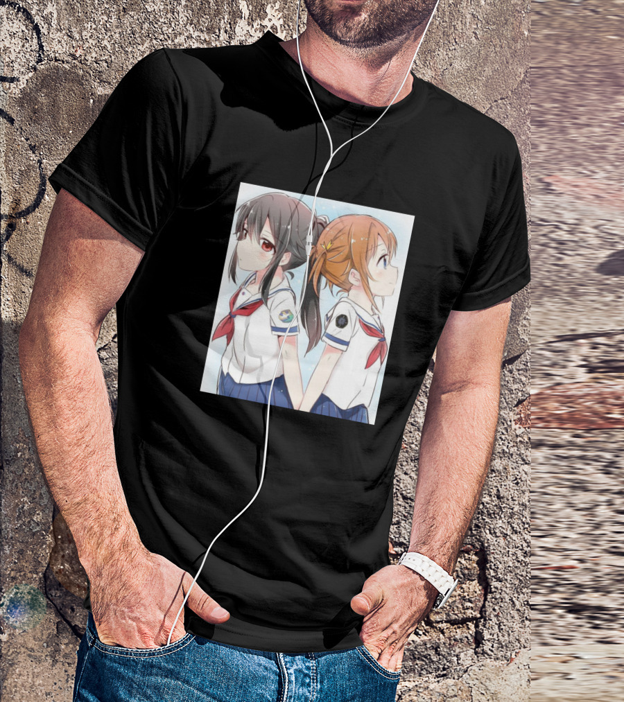 Misaki Akeno And Character In Sailor Uniforms Anime T-Shirt