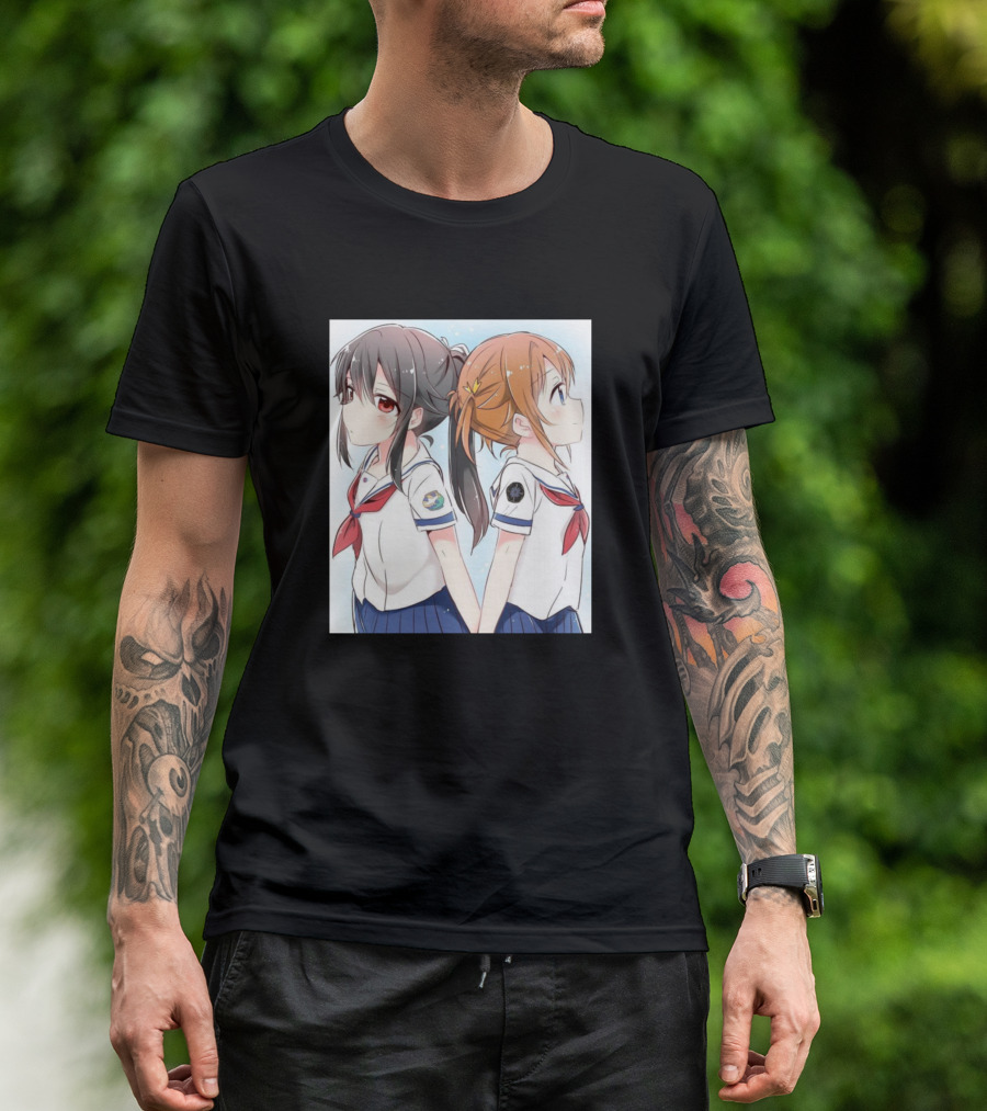 Misaki Akeno And Character In Sailor Uniforms Anime T-Shirt