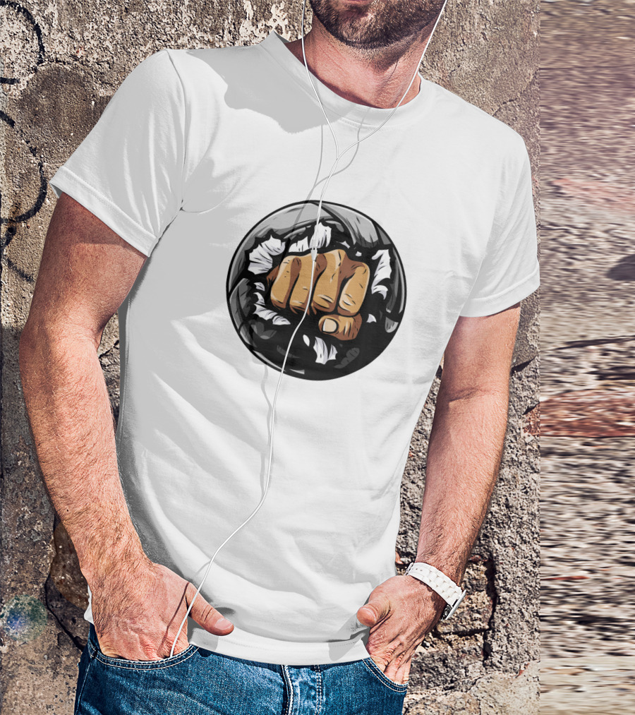 One Punch Destroyed The Volleyball Anime Fist Through Ball T-Shirt