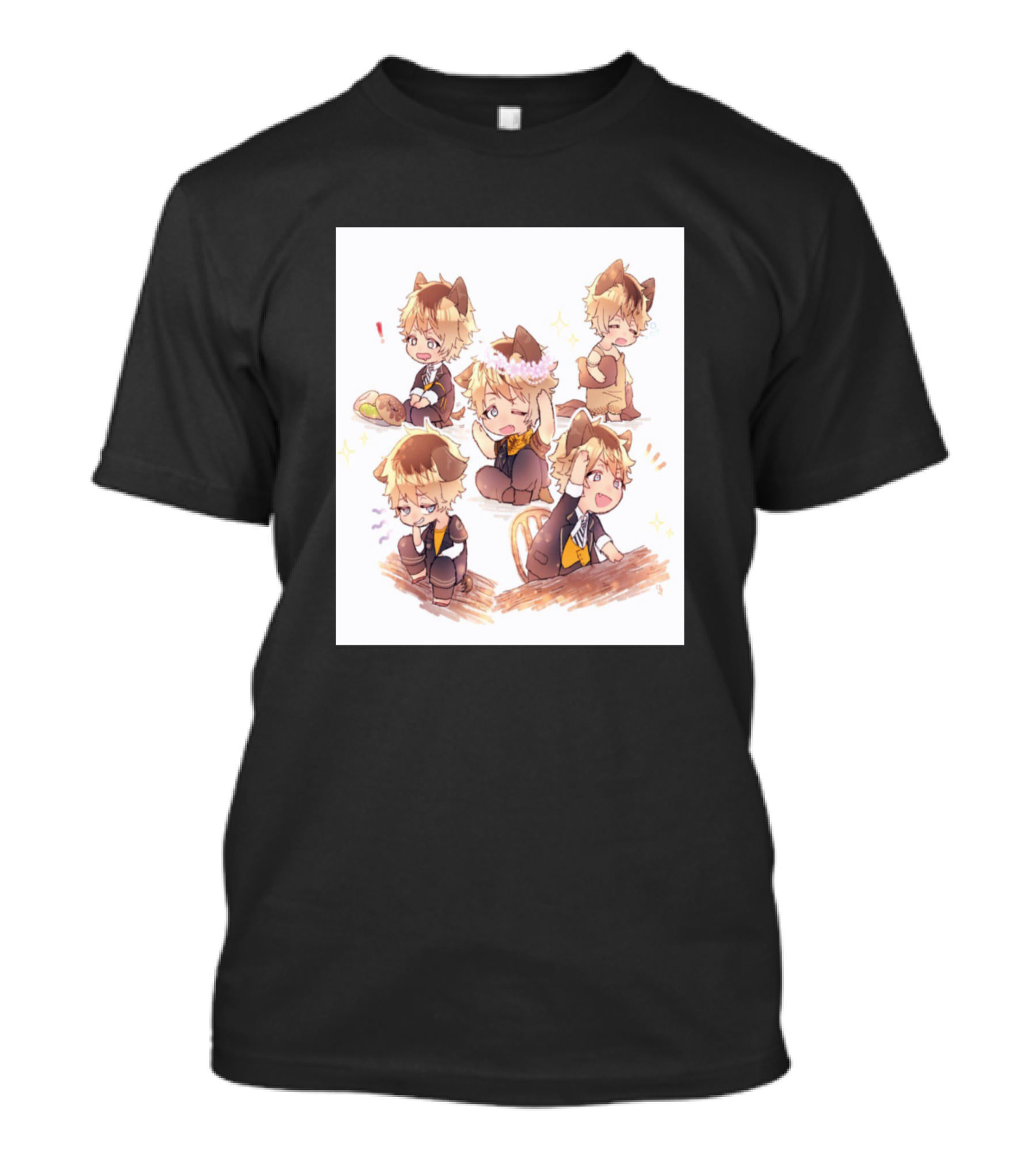 Ruggie Bucchi Chibi Characters Twisted Wonderland Fan T-Shirt