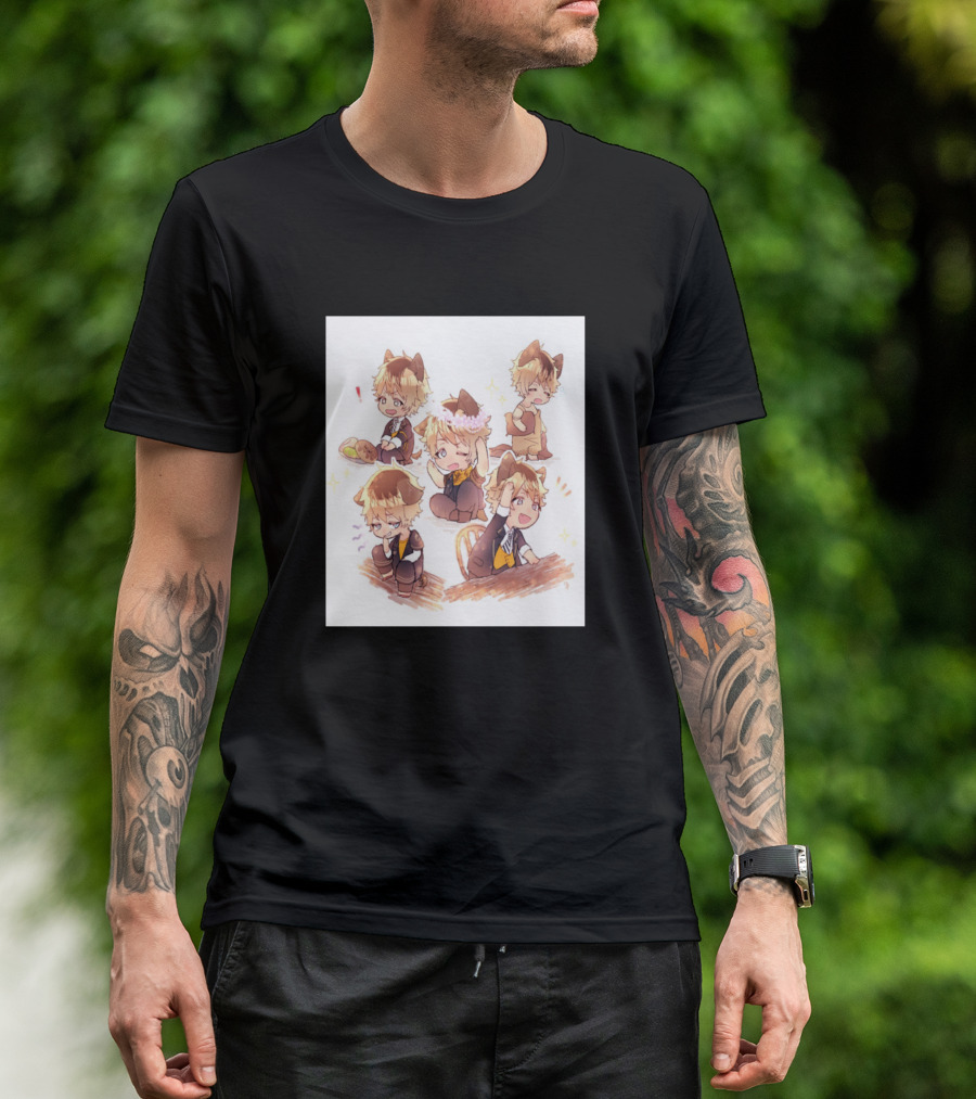 Ruggie Bucchi Chibi Characters Twisted Wonderland Fan T-Shirt