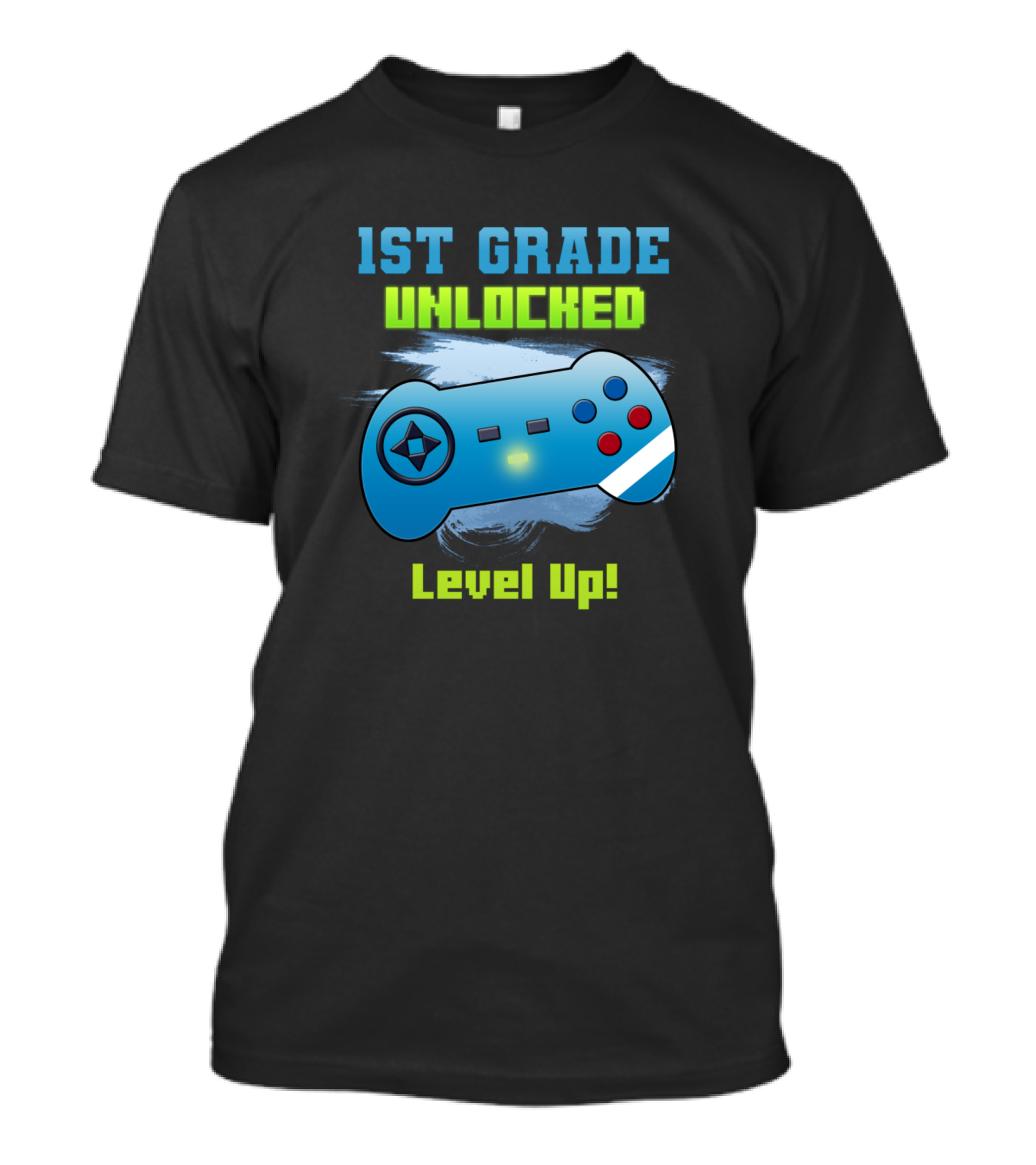 1st Grade Unlocked Level Up Gaming Controller T-Shirt