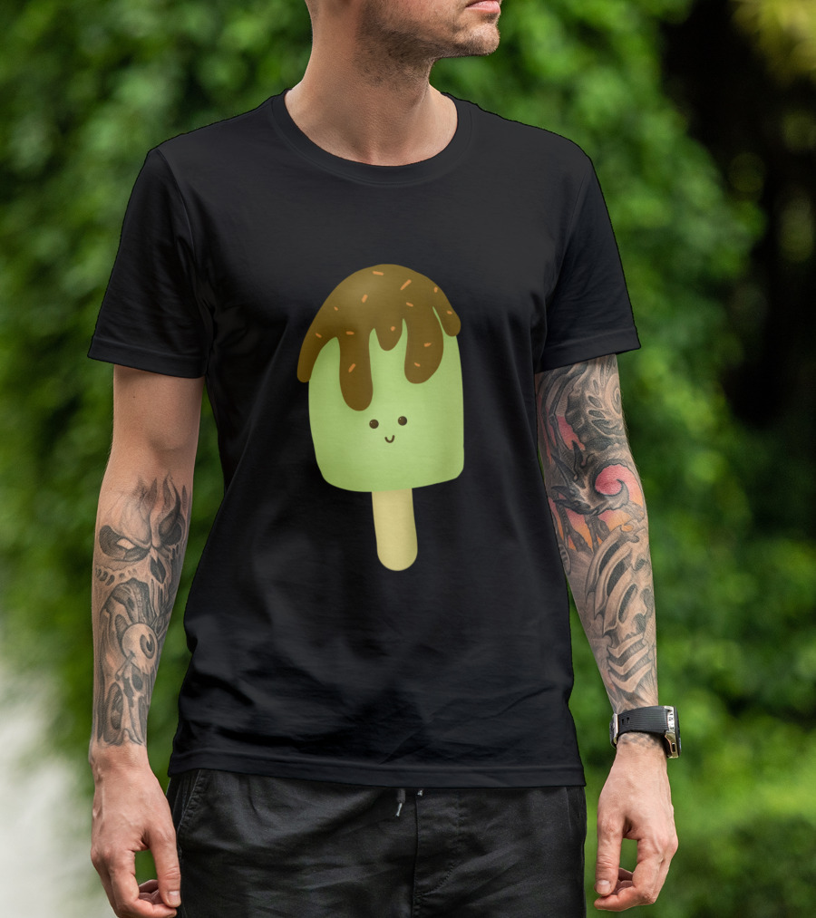 Avocado Popsicle With Chocolate Drizzle And Sprinkles T-Shirt