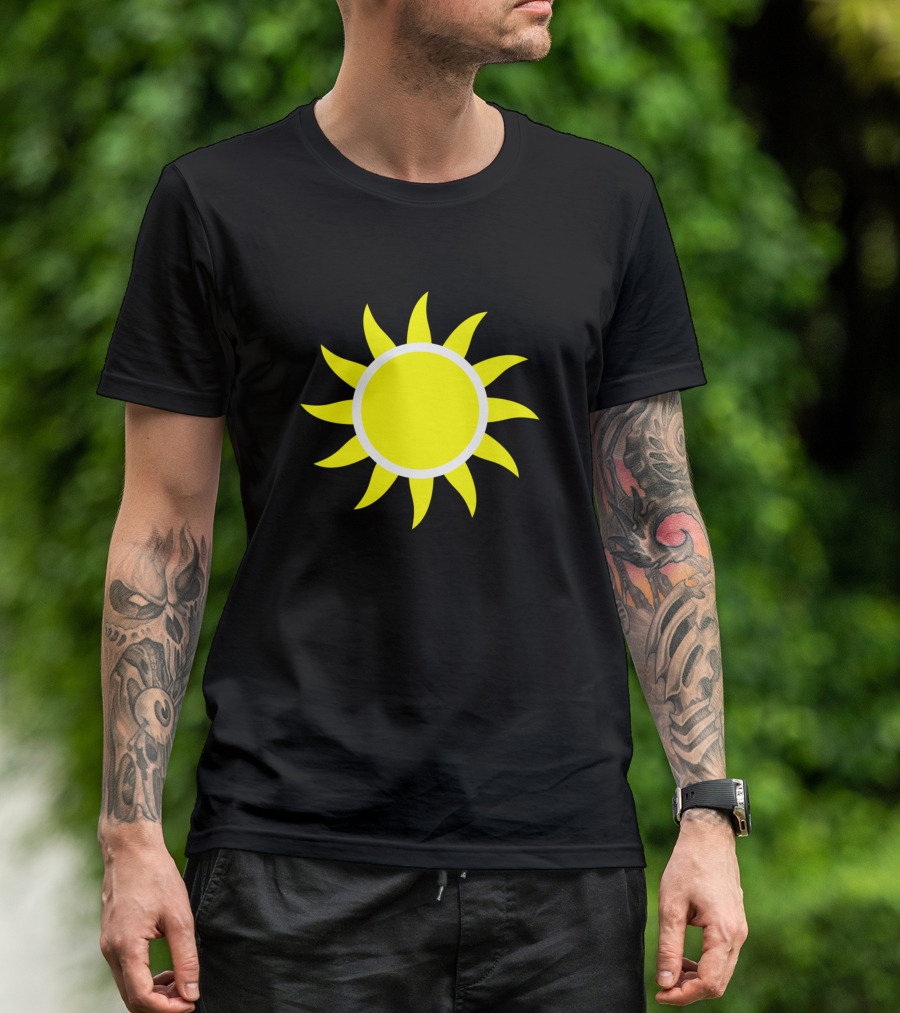Beach Hair Don't Care Sun Beach Lovers Summer Vibes Bright Sunburst T-Shirt
