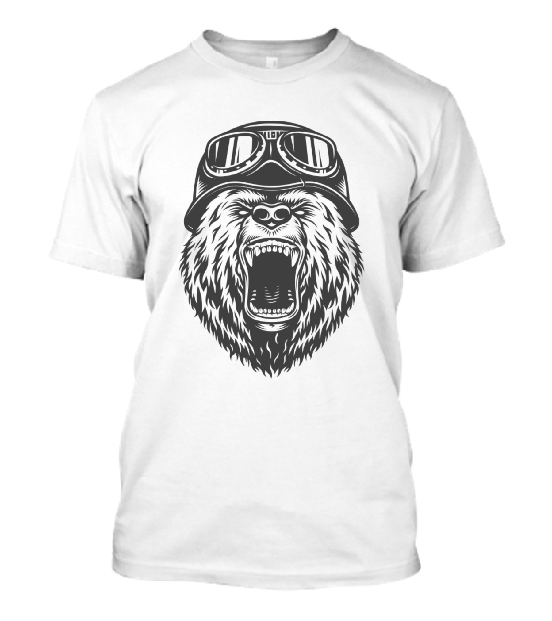 Bear Wearing Aviator Helmet And Goggles T-Shirt