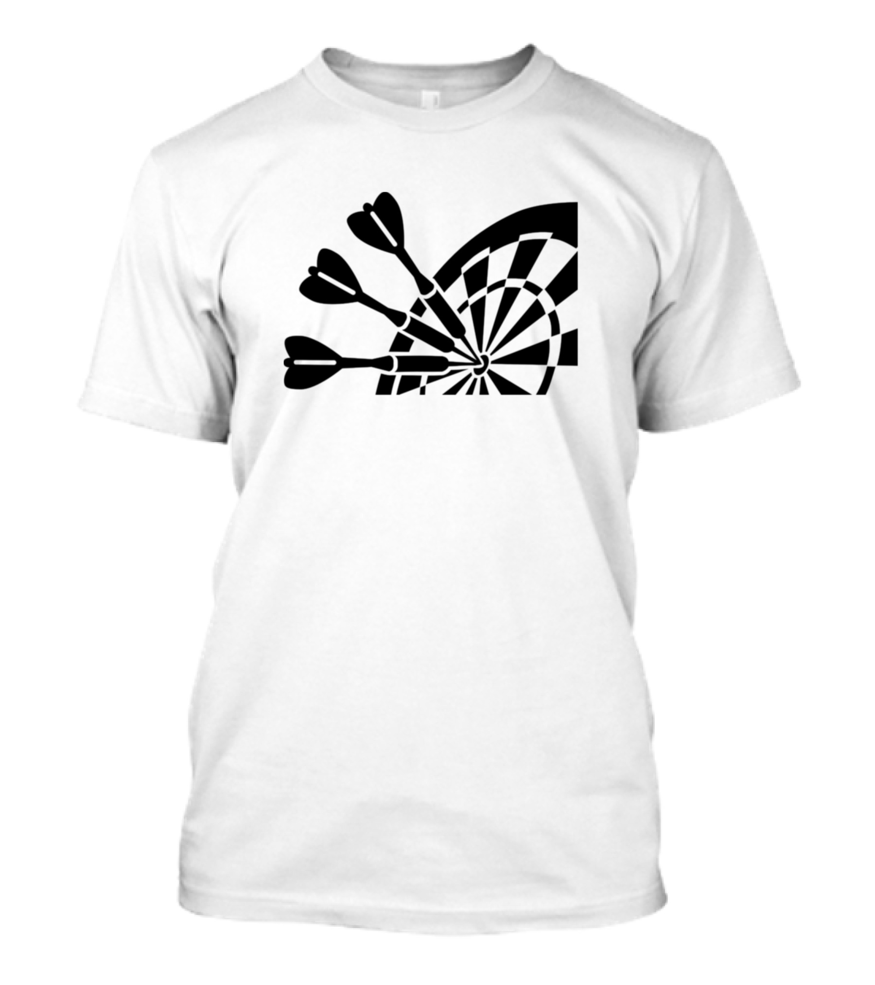 Darts Board Three Bullseye Hits Shadow T-Shirt