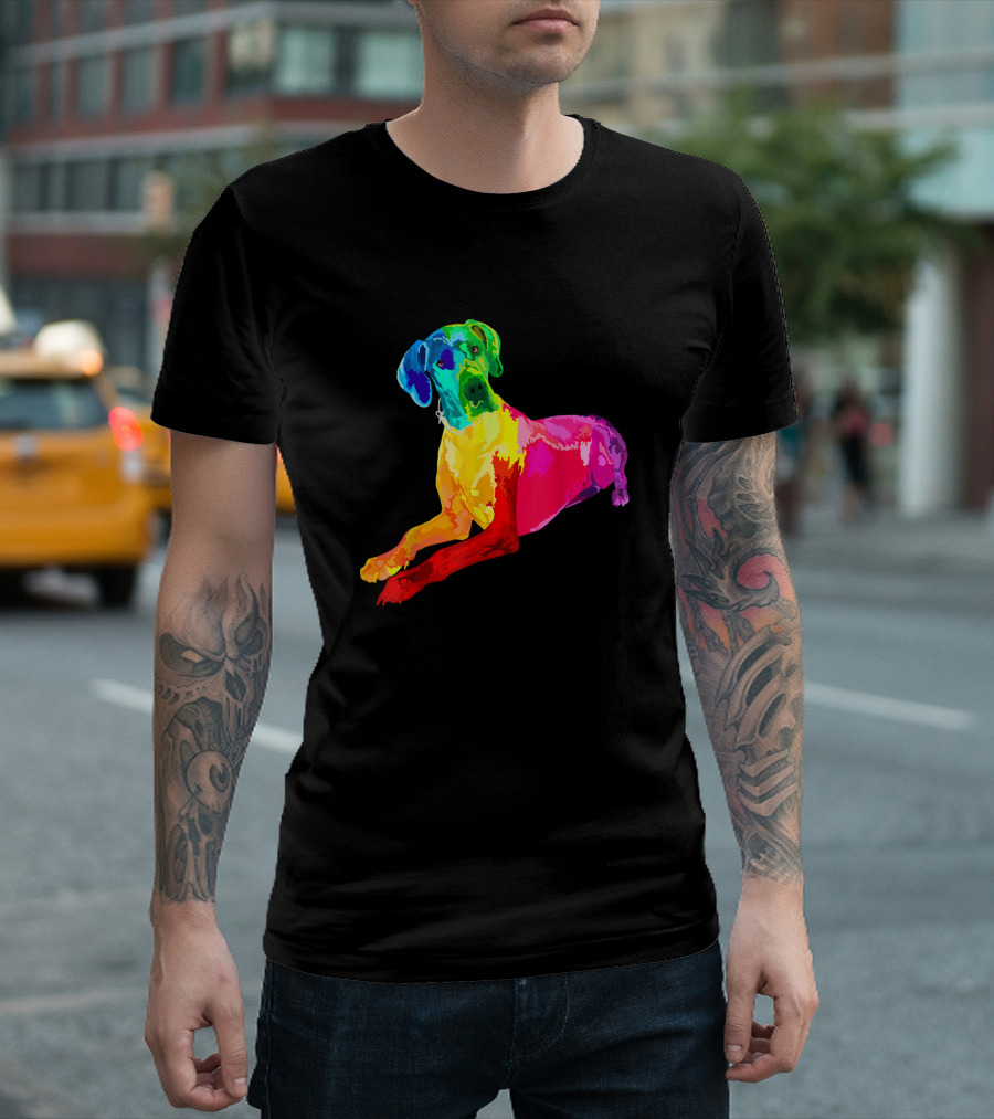 Colorful Great Dane Dog Lover Grea T-Shirt