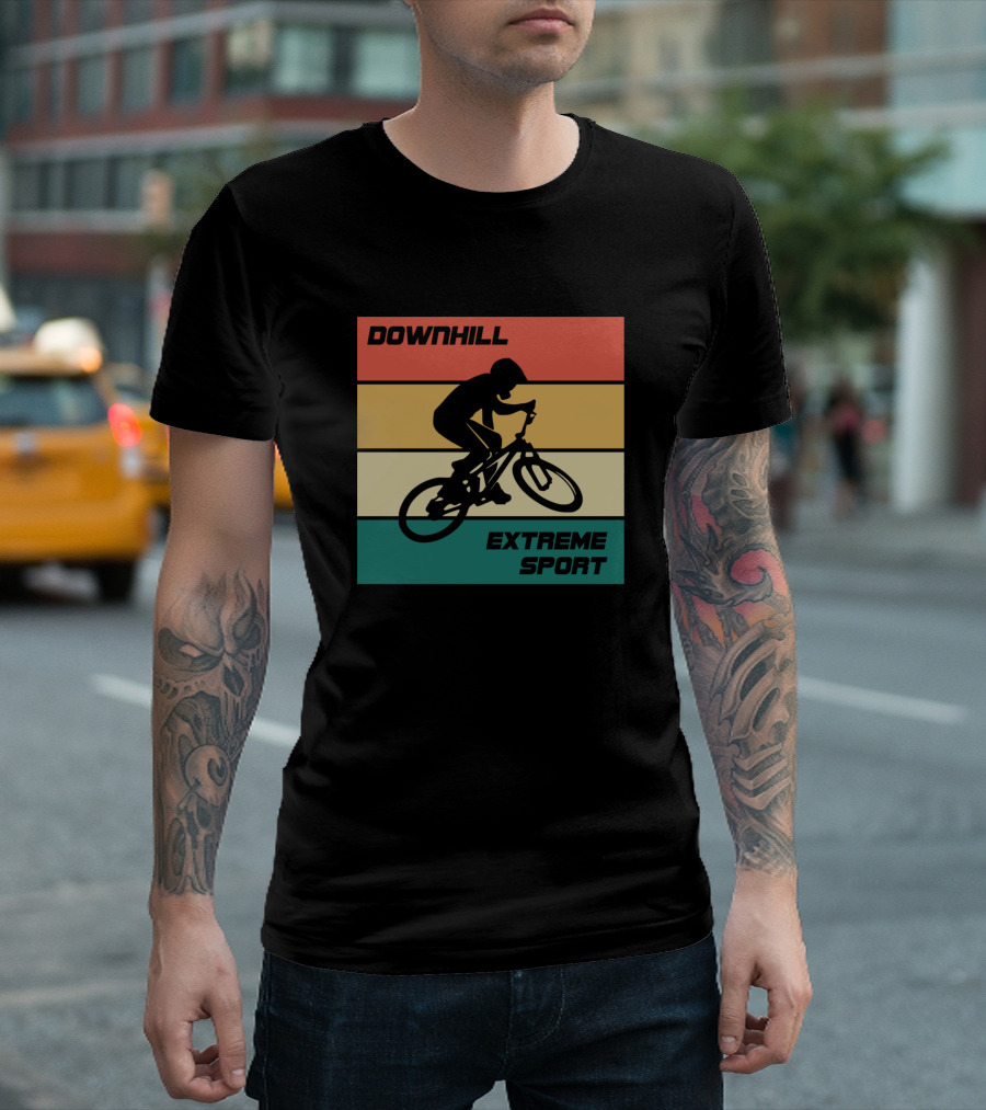 Downhill Extreme Sport Vintage Cycling T-Shirt