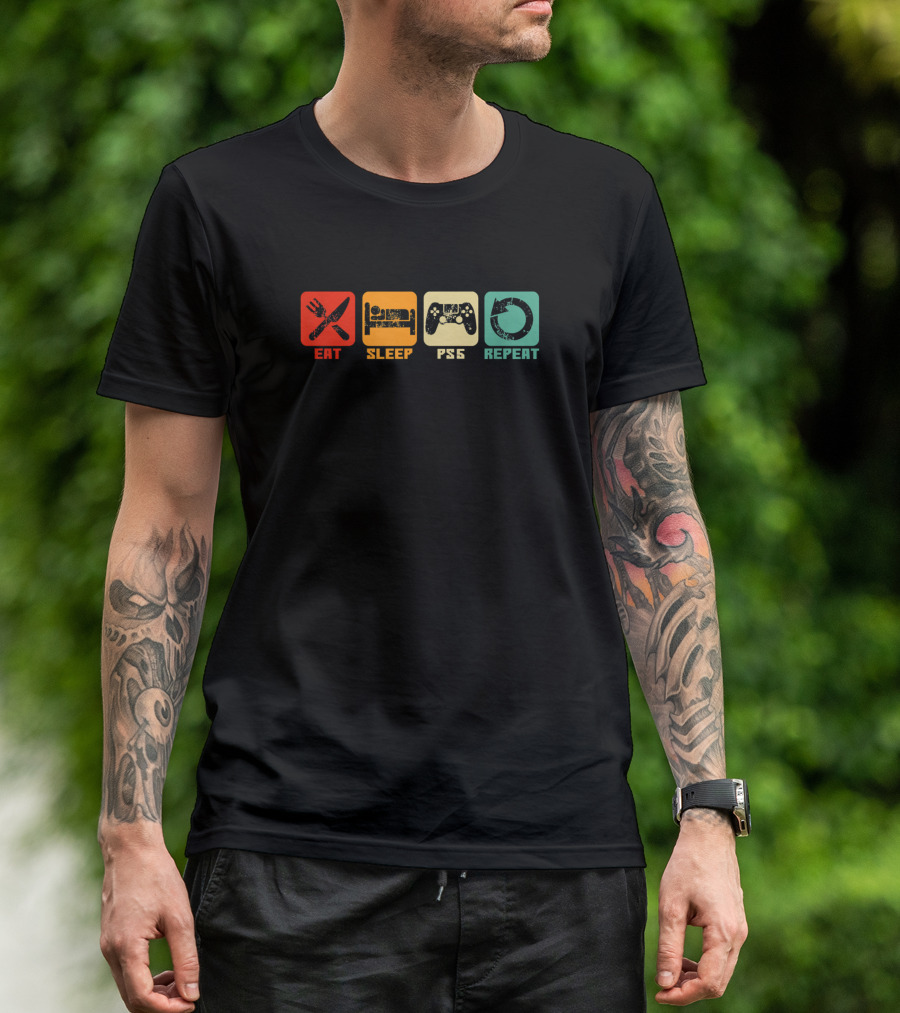 Eat Sleep PS5 Repeat Gaming Cycle T-Shirt